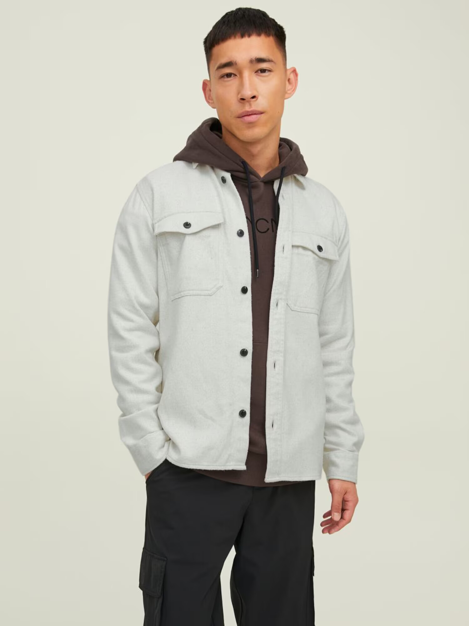 JACK & JONES Prehodna jakna 'Mark' pegasto bela - Pepit.si