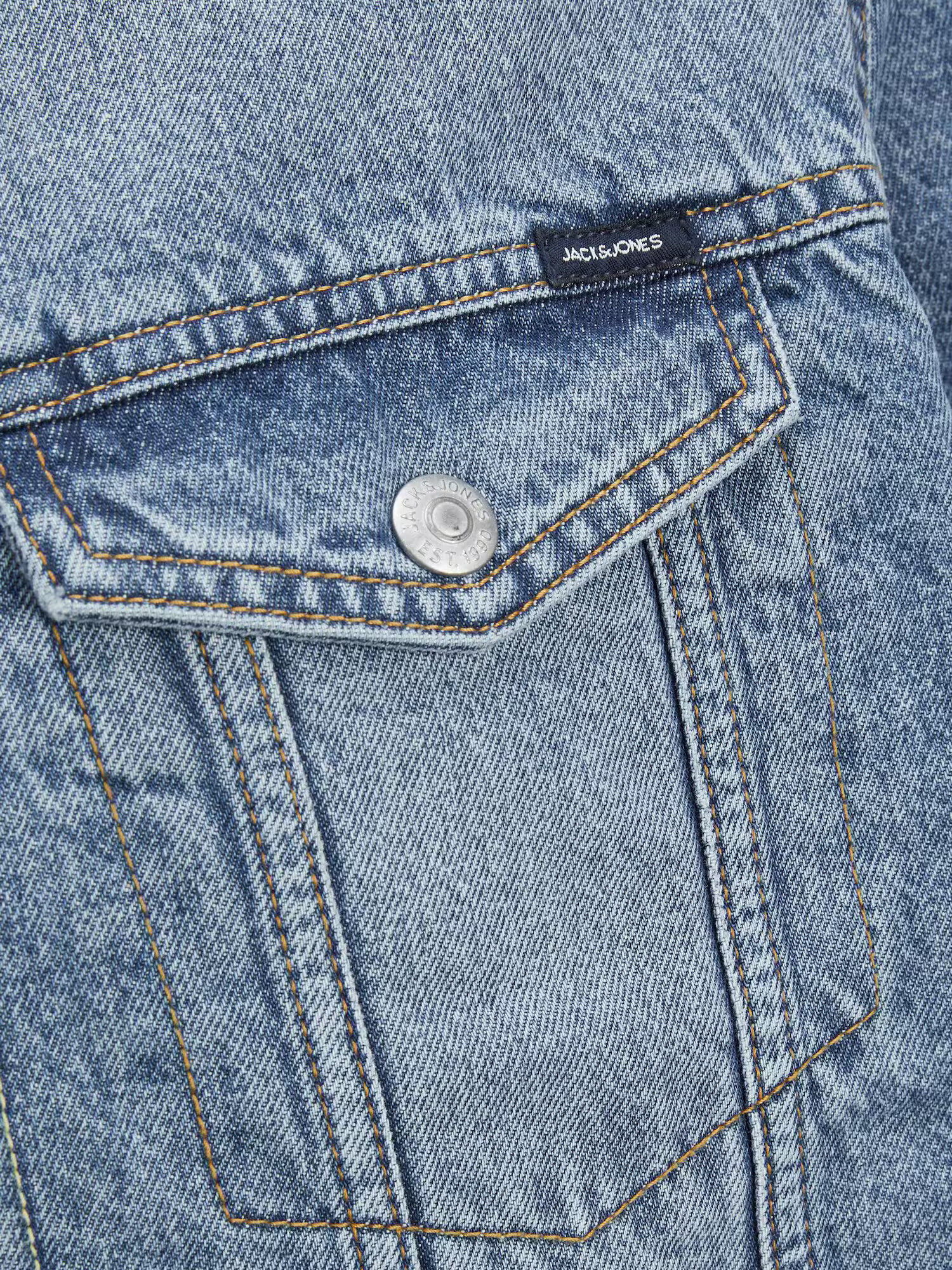 JACK & JONES Prehodna jakna moder denim / volneno bela - Pepit.si