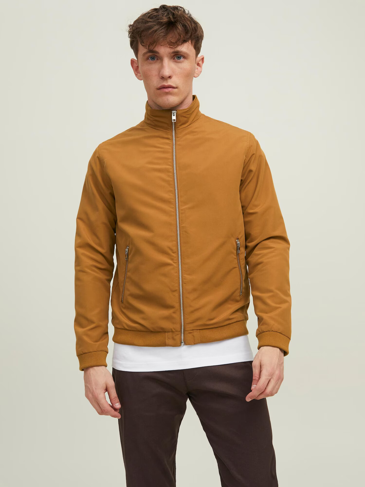 JACK & JONES Prehodna jakna 'Rush Harrington' konjak - Pepit.si