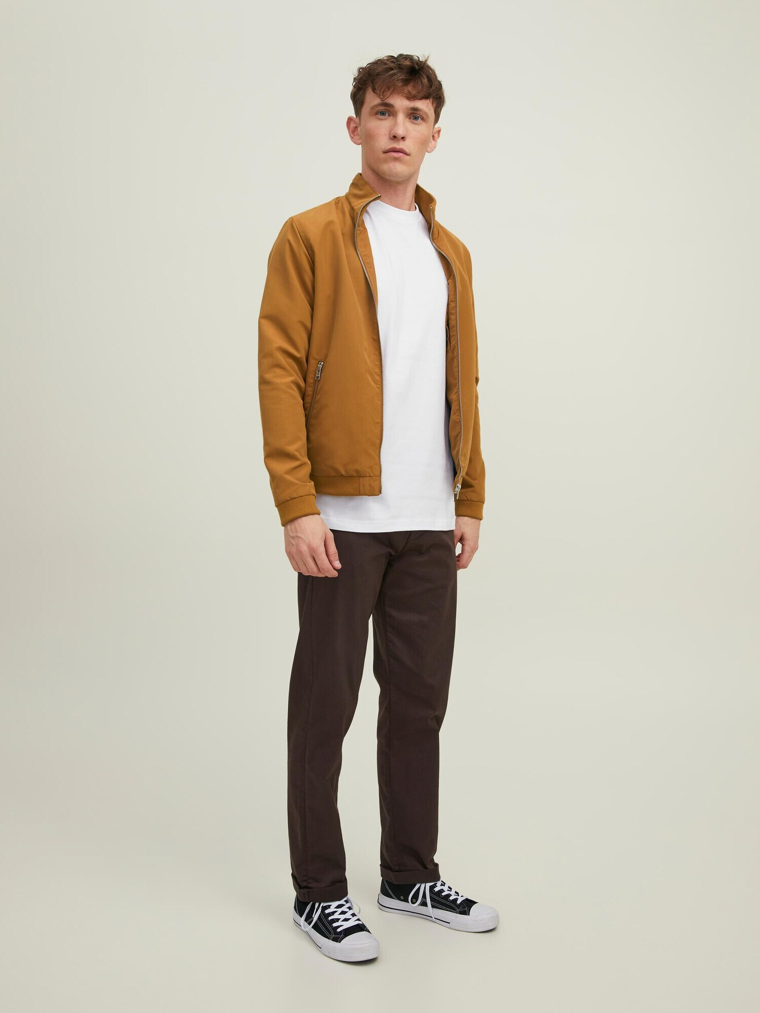 JACK & JONES Prehodna jakna 'Rush Harrington' konjak - Pepit.si