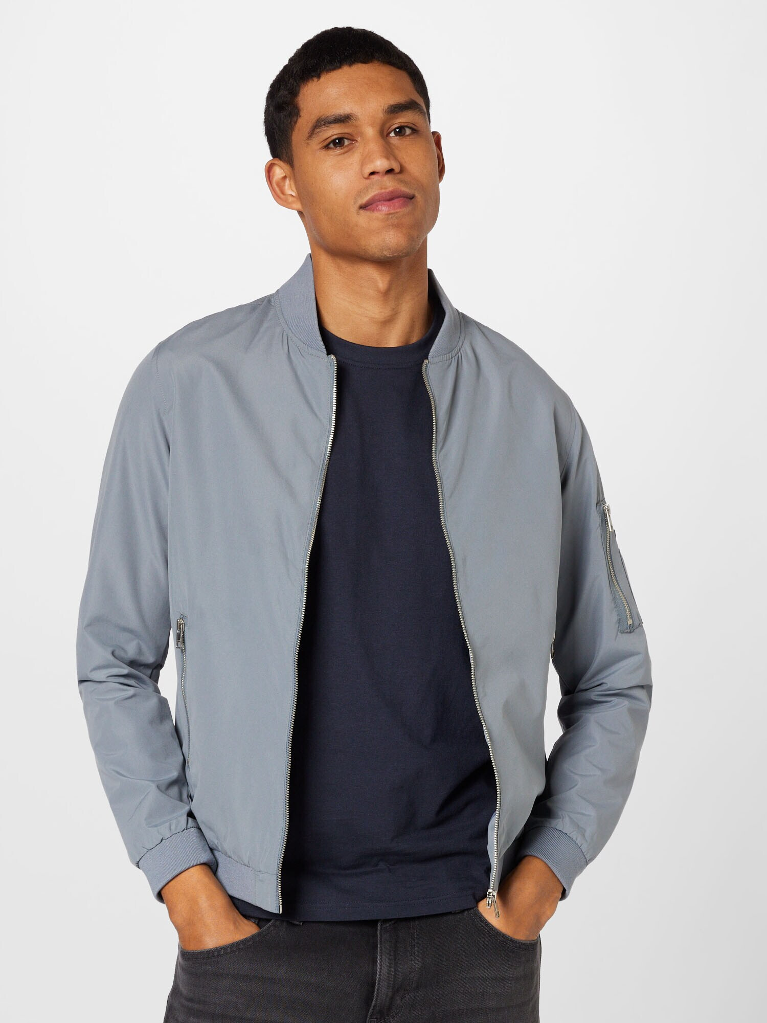 JACK & JONES Prehodna jakna 'Rush' siva - Pepit.si