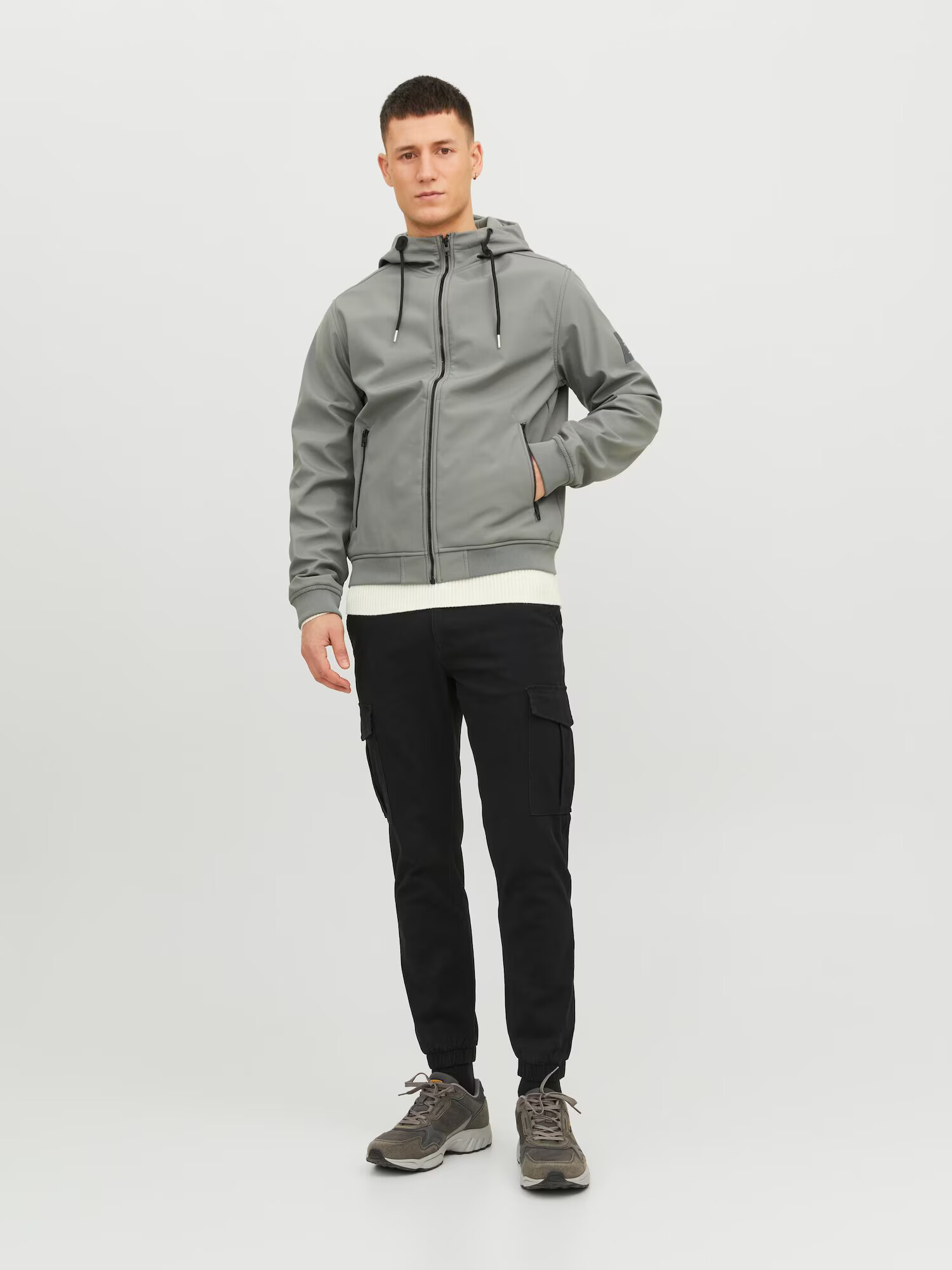 JACK & JONES Prehodna jakna siva - Pepit.si