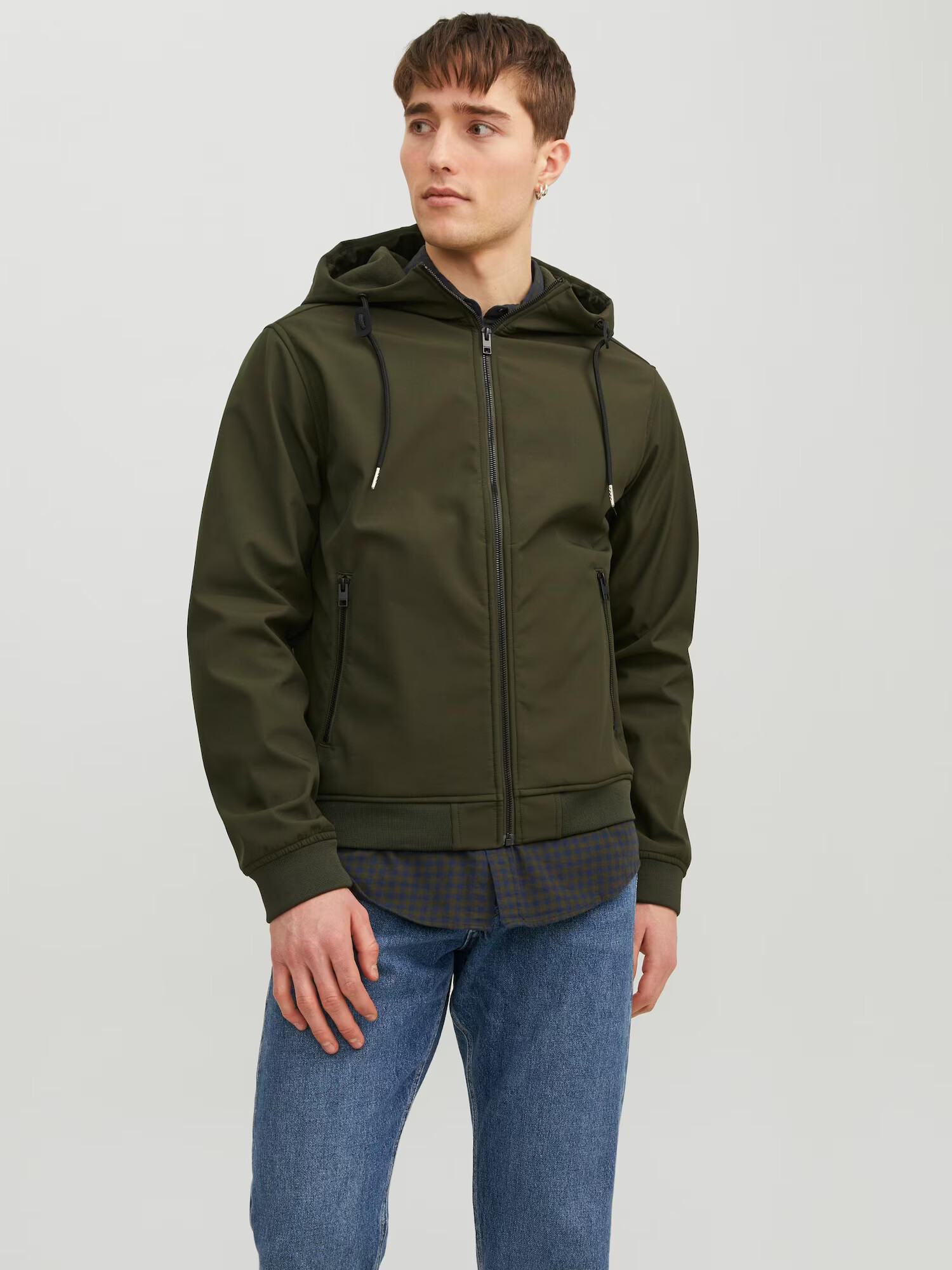 JACK & JONES Prehodna jakna temno zelena - Pepit.si