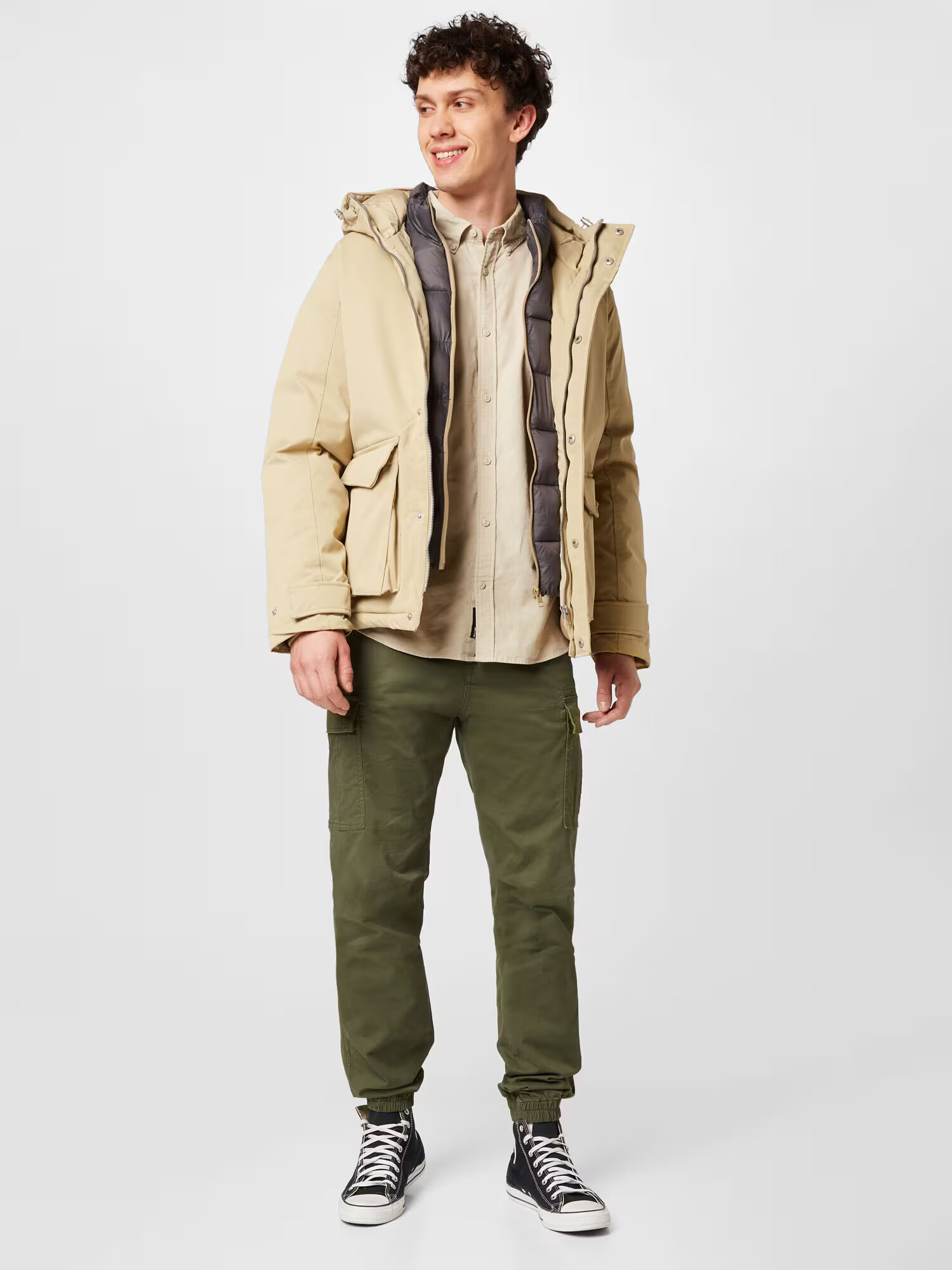 JACK & JONES Prehodna jakna 'WILLOW' pesek - Pepit.si