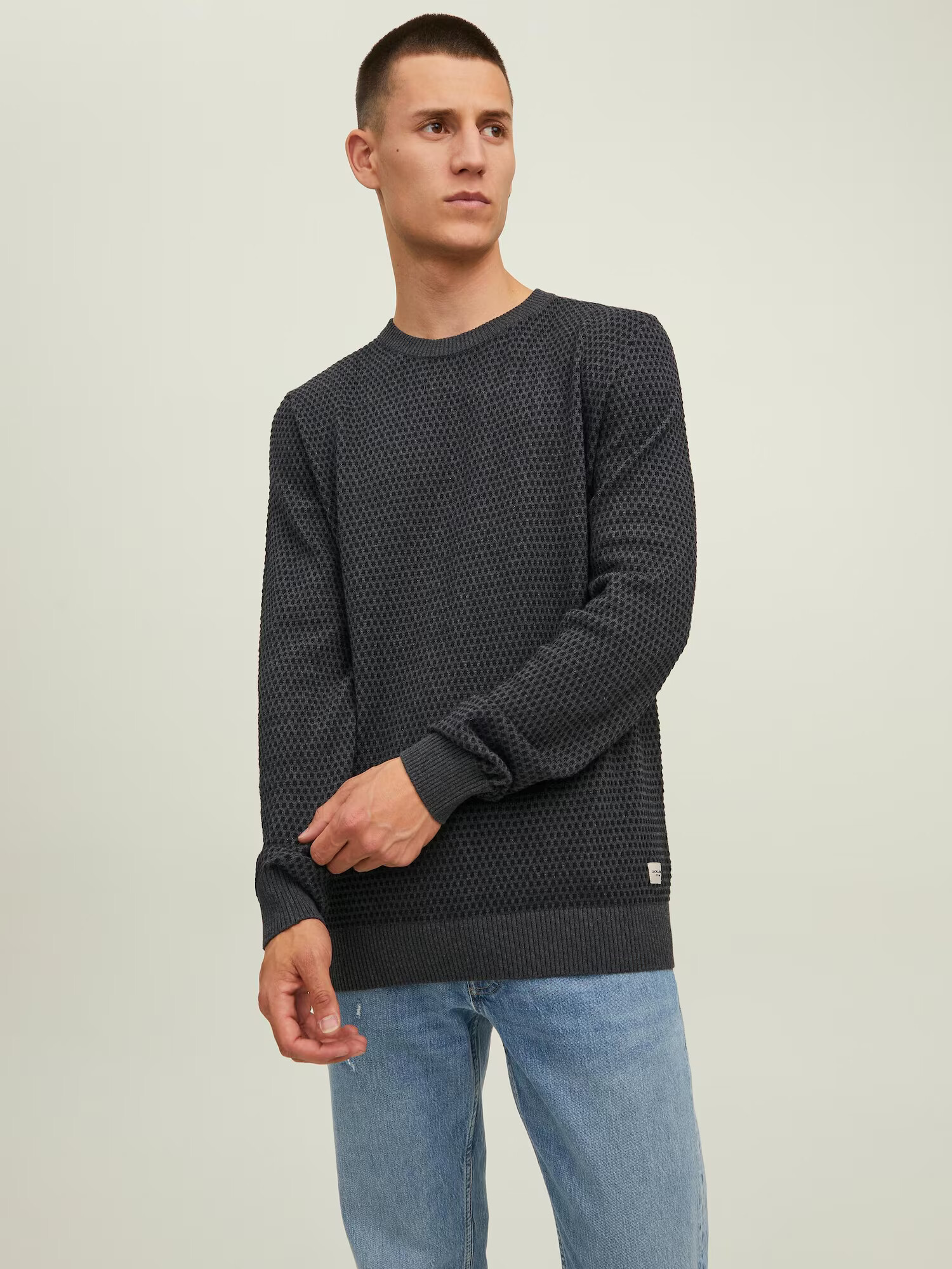 JACK & JONES Pulover 'ATLAS' temno siva - Pepit.si