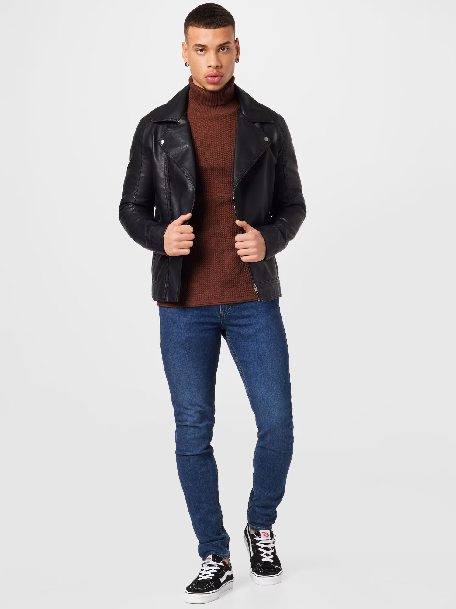 JACK & JONES Pulover 'BLUCARLOS' temno rjava - Pepit.si