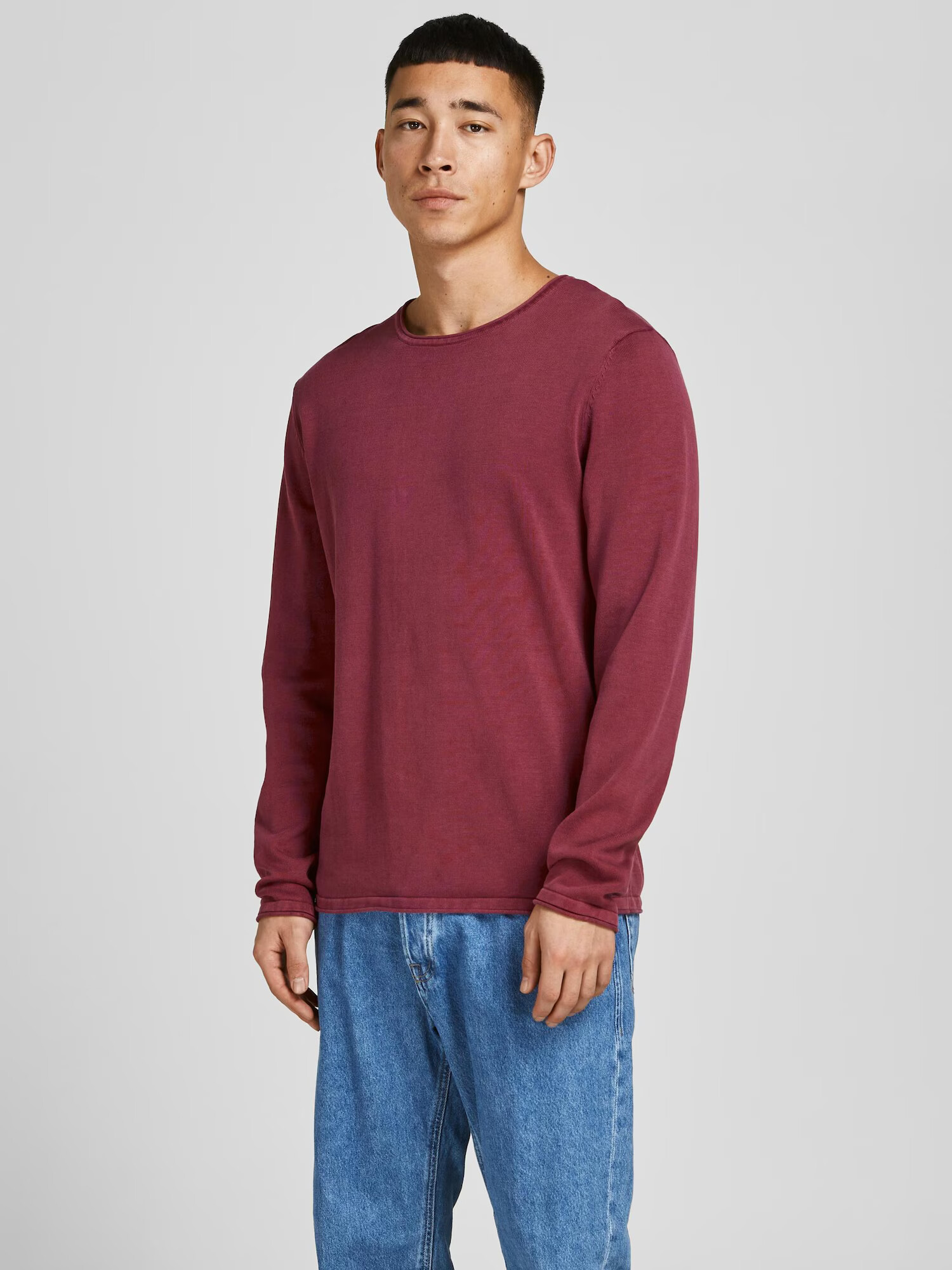 JACK & JONES Pulover 'LEO' burgund - Pepit.si