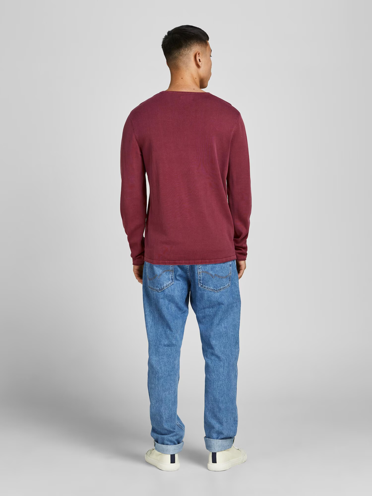 JACK & JONES Pulover 'LEO' burgund - Pepit.si