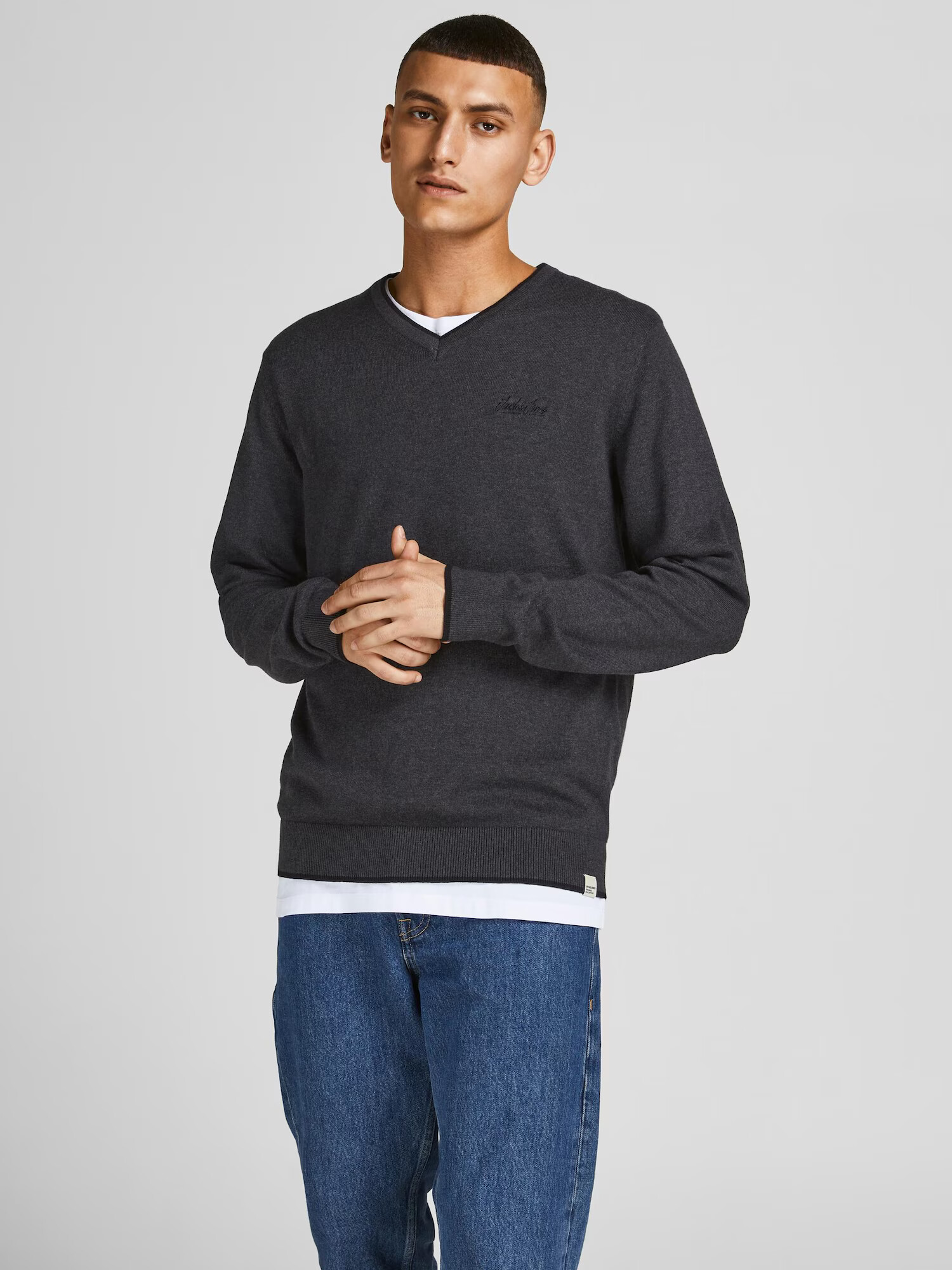 JACK & JONES Pulover 'Tons' temno siva - Pepit.si