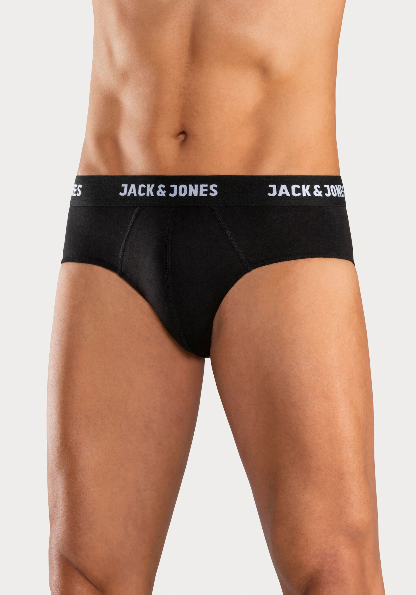 JACK & JONES Spodnje hlačke 'Jacsolid' črna / bela - Pepit.si