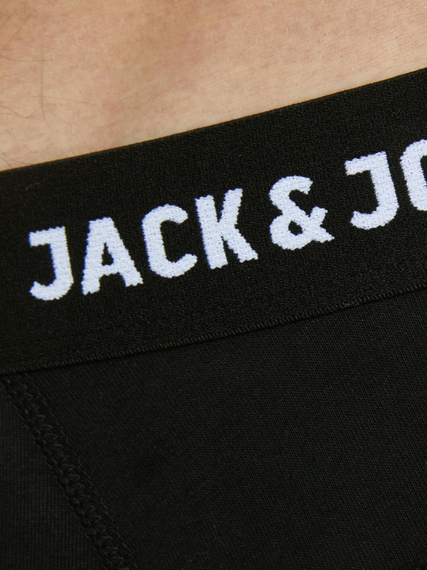 JACK & JONES Spodnje hlačke 'Jacsolid' črna / bela - Pepit.si