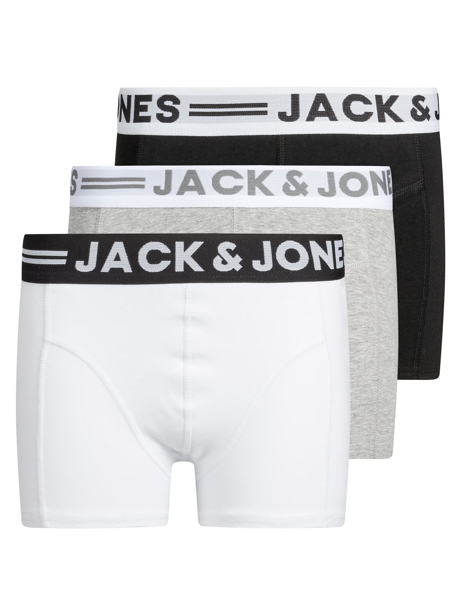 JACK & JONES Spodnjice siva / pegasto siva / črna / bela - Pepit.si