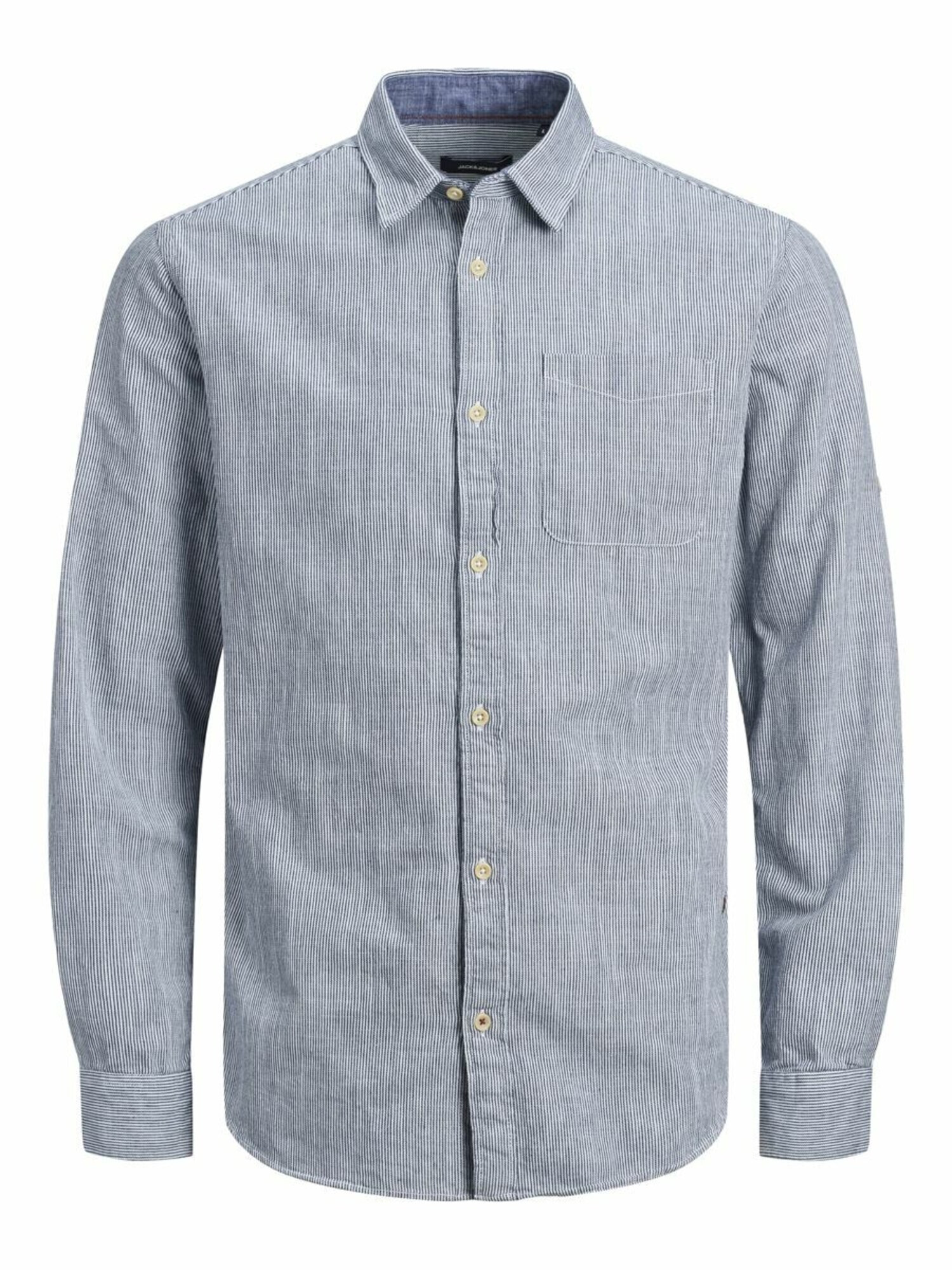 JACK & JONES Srajca 'Blu Seattle' golobje modra / bela - Pepit.si