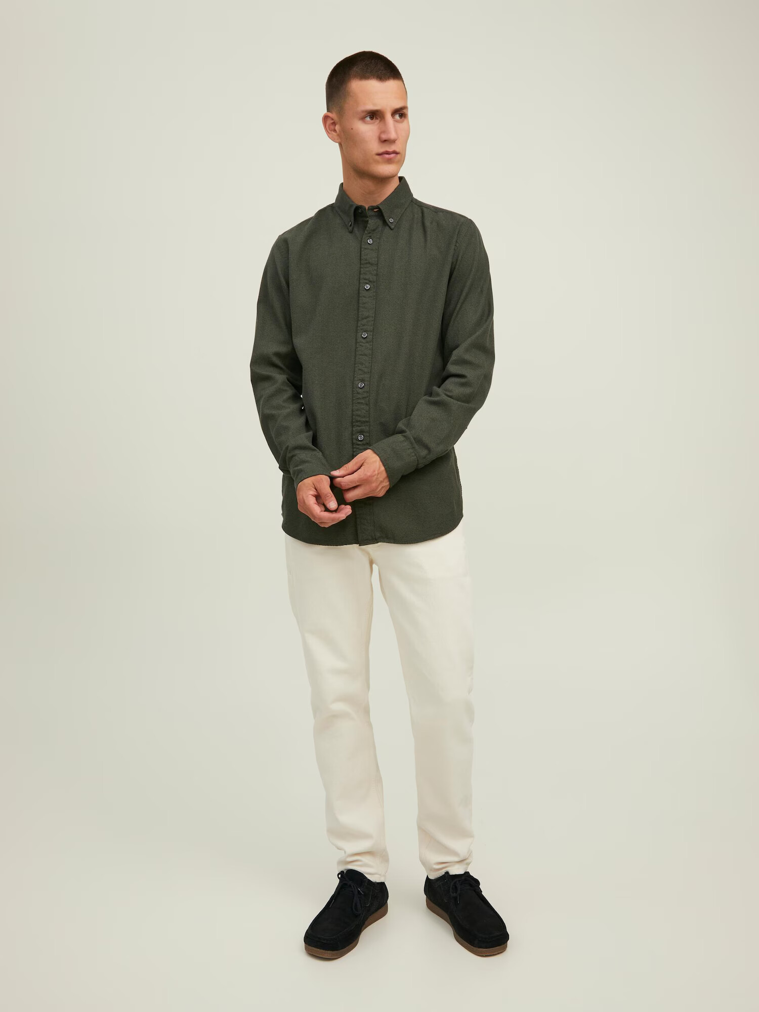 JACK & JONES Srajca 'BROOK GRINDLE' temno zelena - Pepit.si