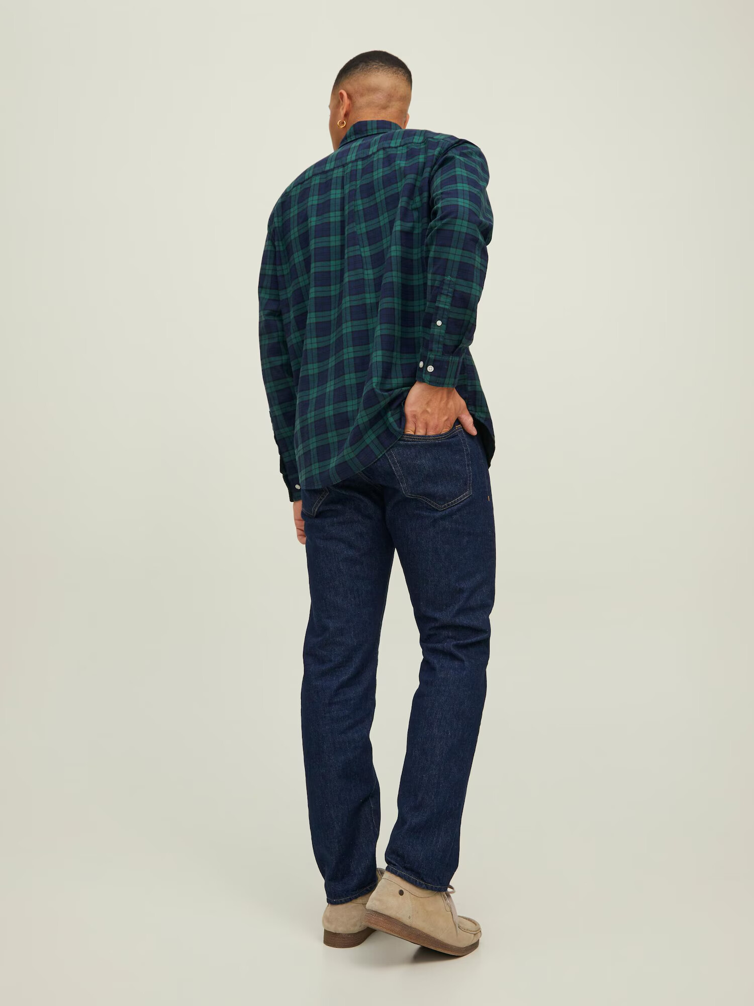 JACK & JONES Srajca 'Carl' mornarska / zelena - Pepit.si