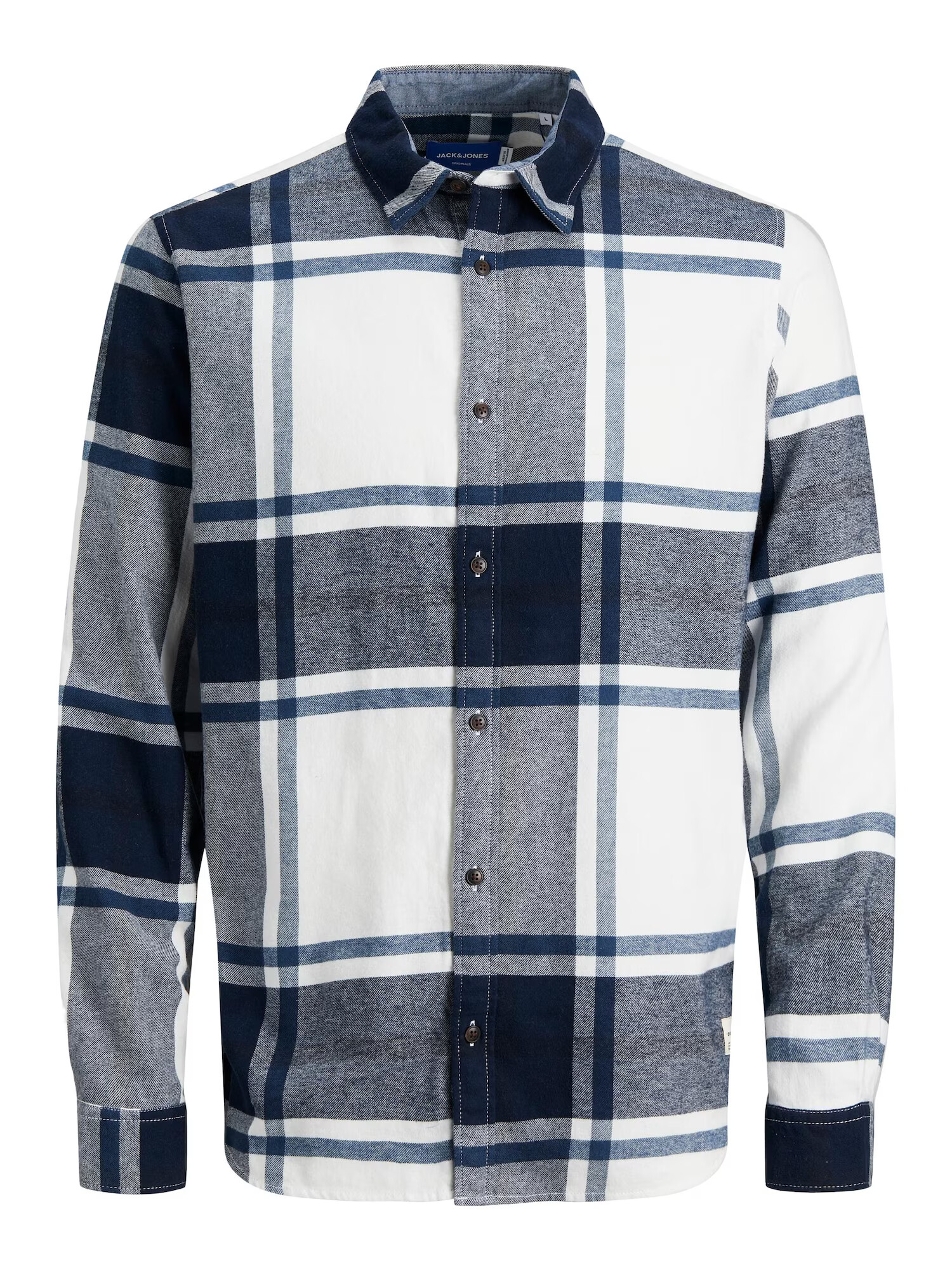 JACK & JONES Srajca 'Curtis' mornarska / bela / golobje modra - Pepit.si