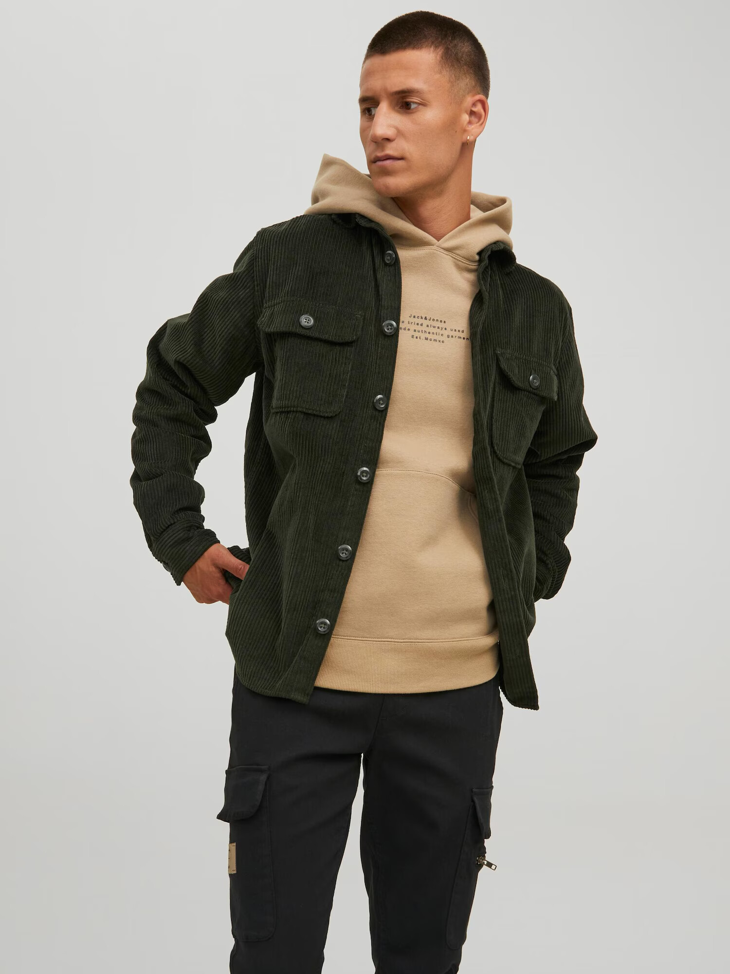 JACK & JONES Srajca 'Darren' temno zelena - Pepit.si