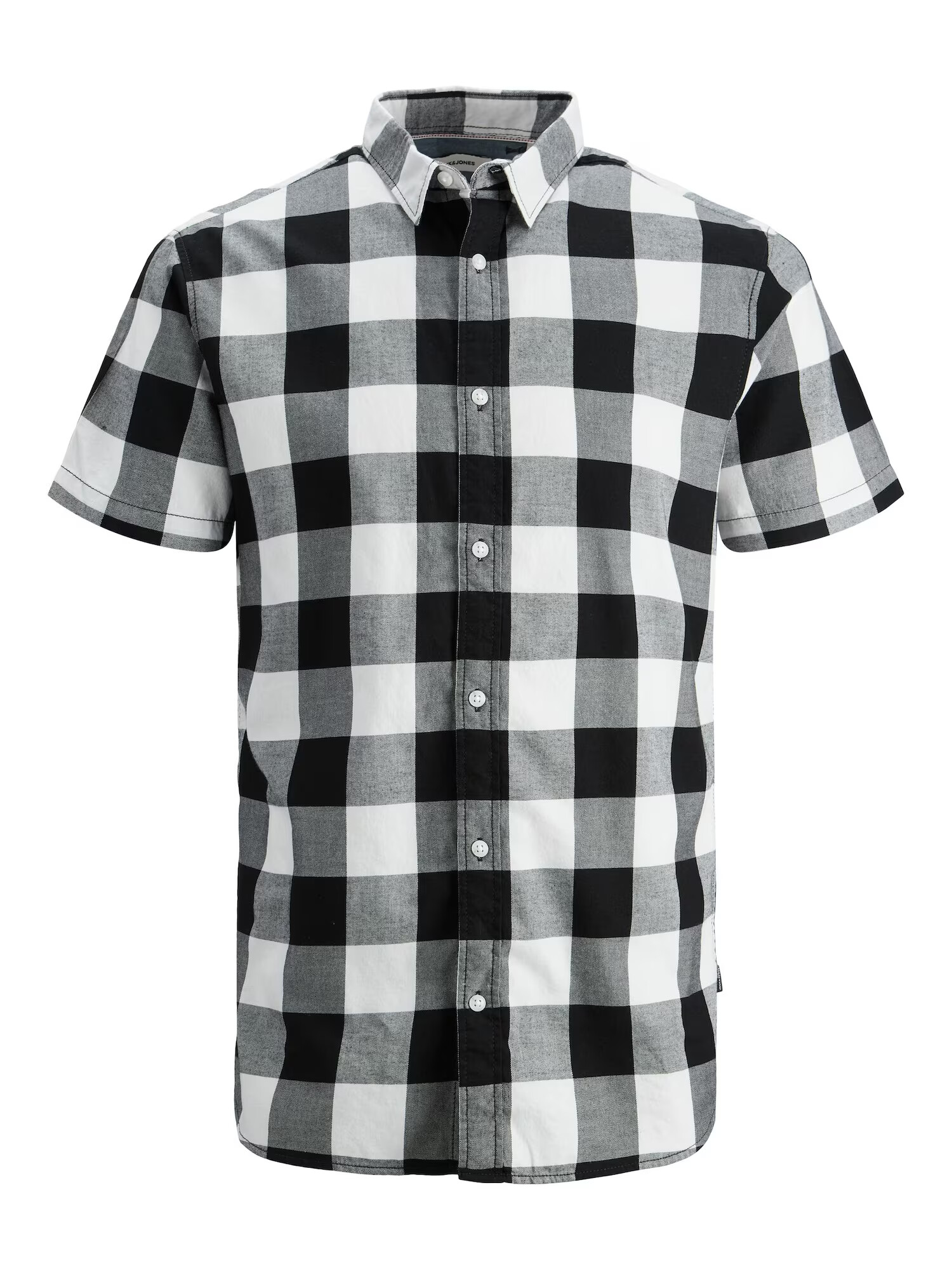 JACK & JONES Srajca 'Gingham' črna / bela - Pepit.si