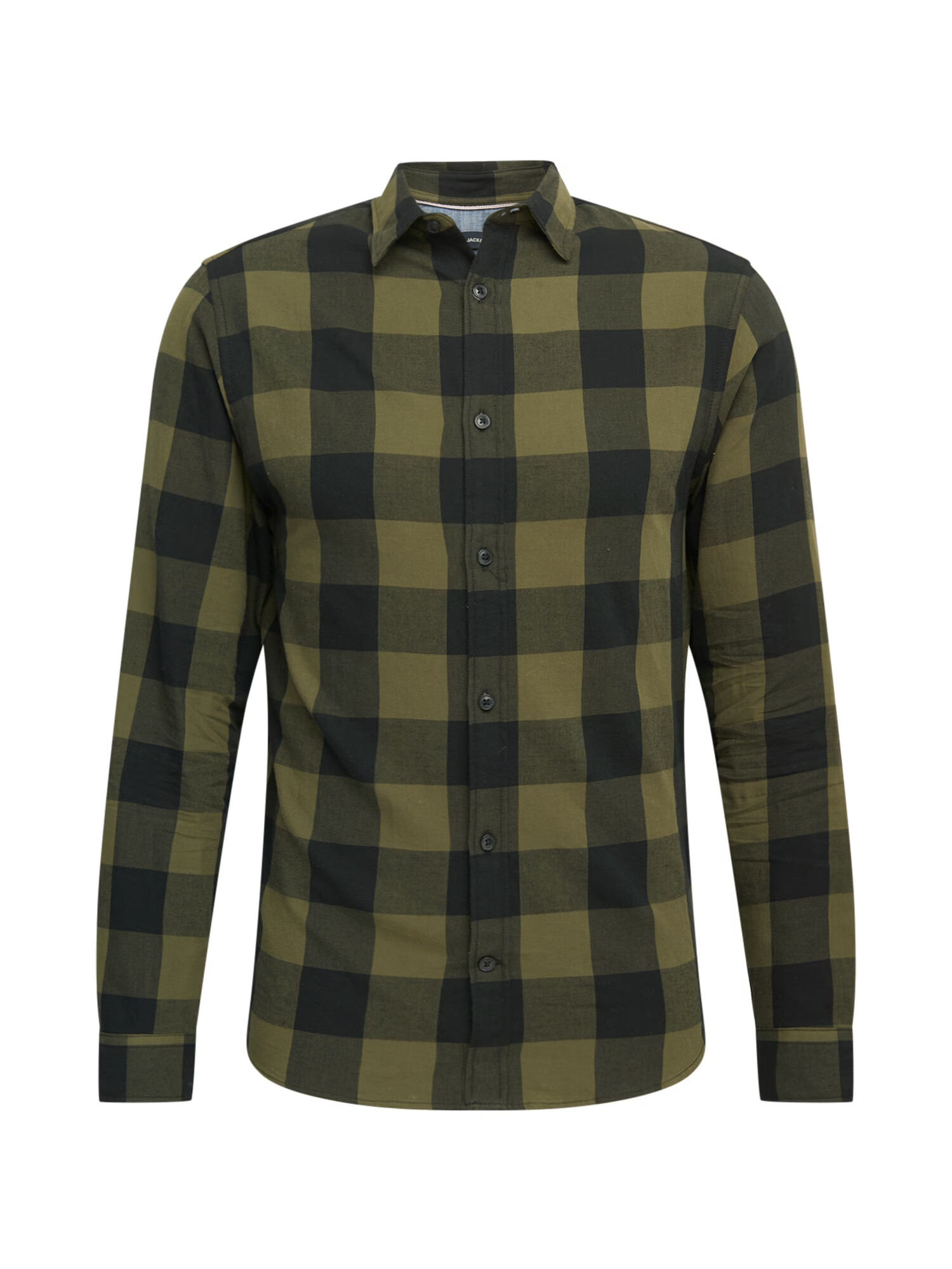 JACK & JONES Srajca 'Gingham' oliva / črna - Pepit.si