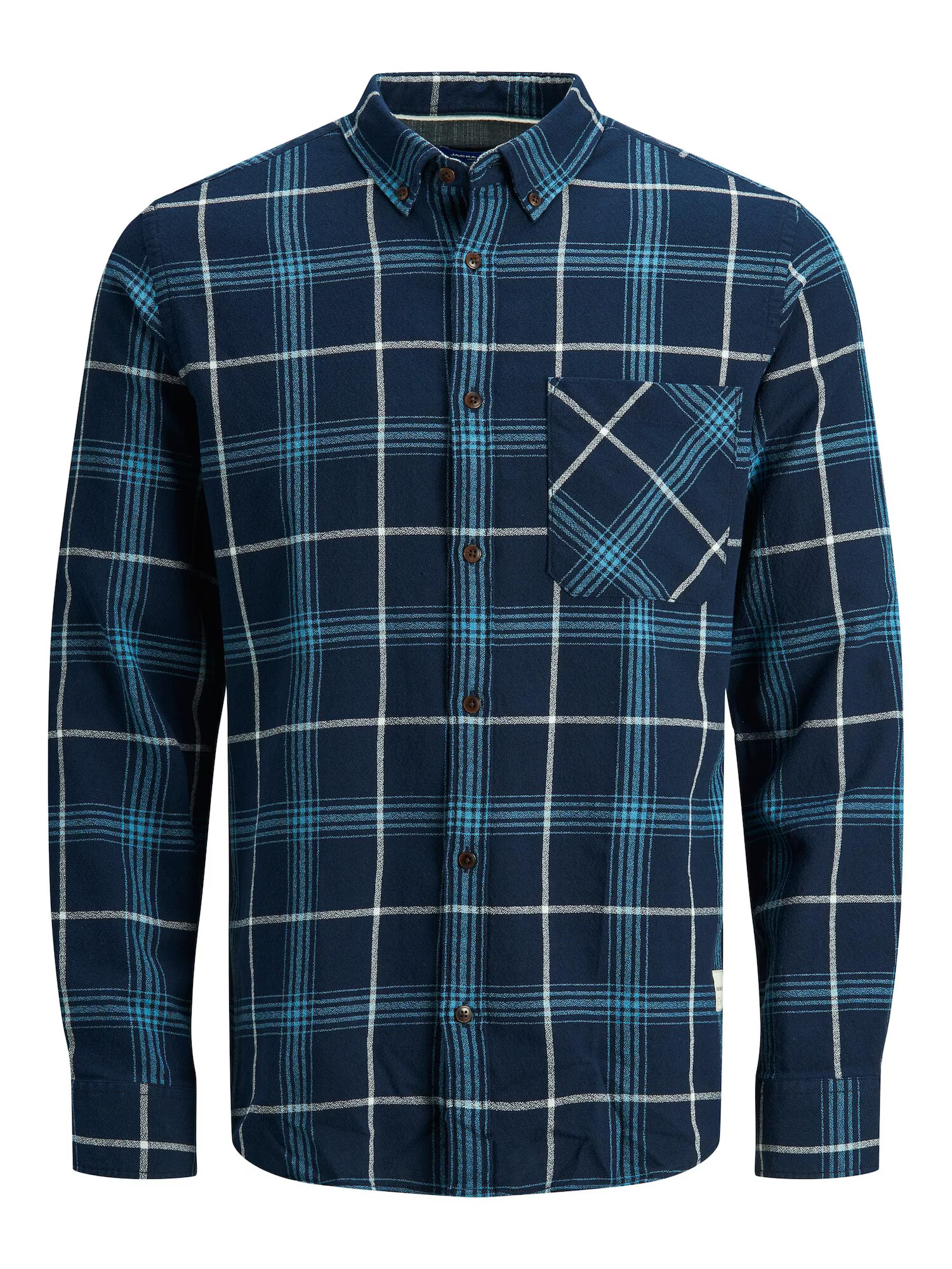 JACK & JONES Srajca 'Grayson' modra / bela / mornarska - Pepit.si