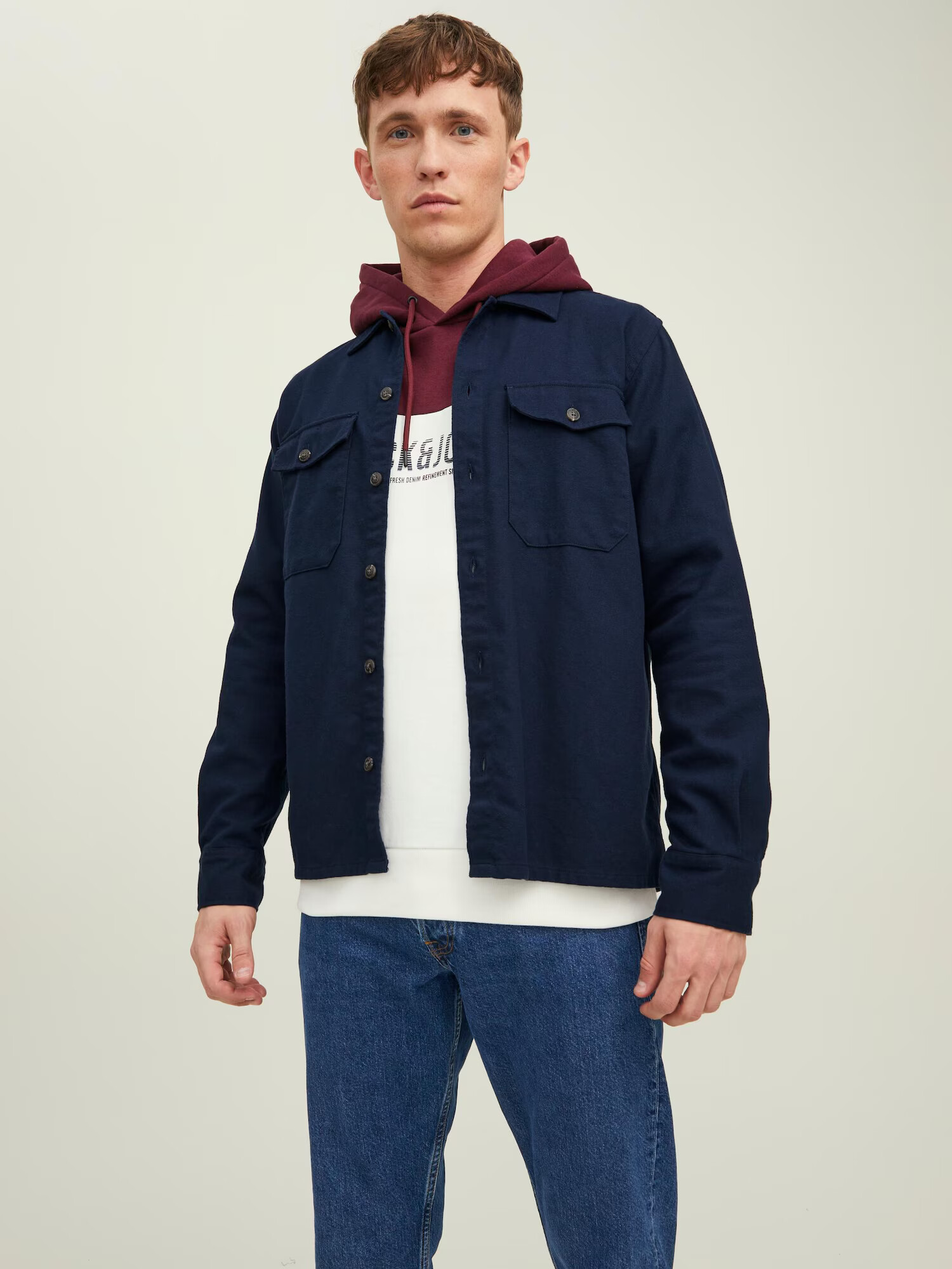 JACK & JONES Srajca 'Jay' mornarska - Pepit.si