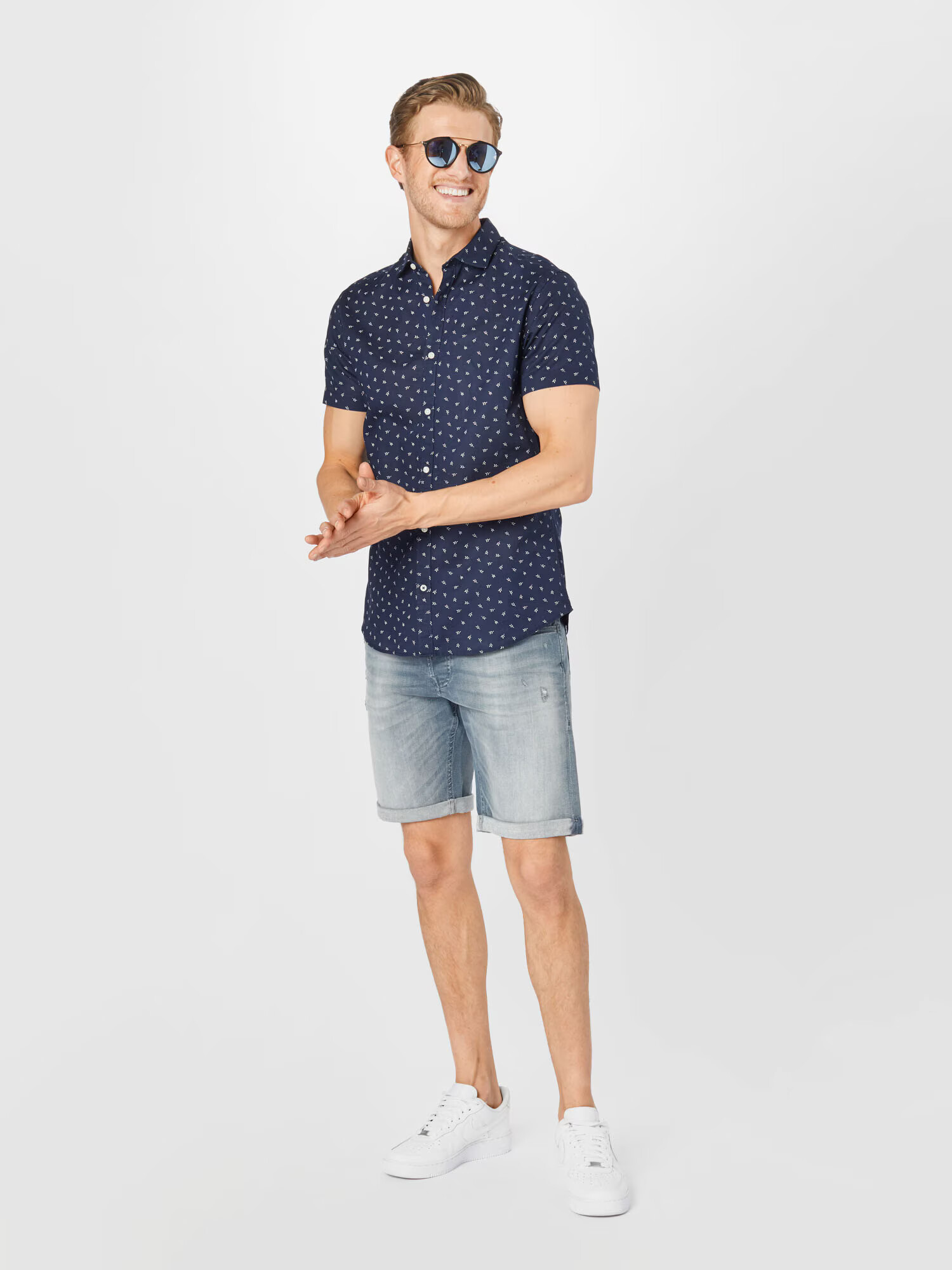 JACK & JONES Srajca 'JPRBLASUMMER'' mornarska - Pepit.si