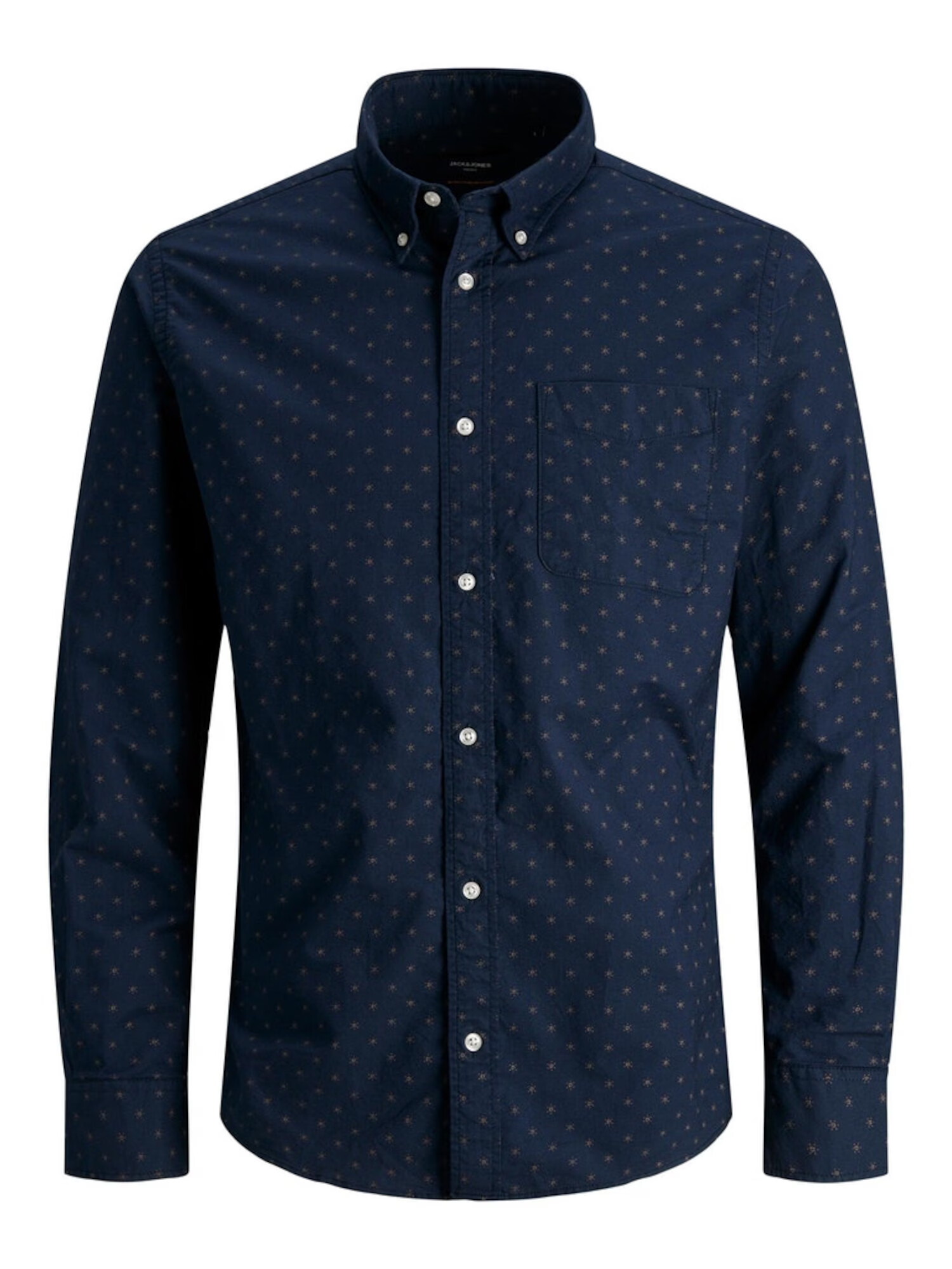 JACK & JONES Srajca 'Brook' mornarska / bež - Pepit.si