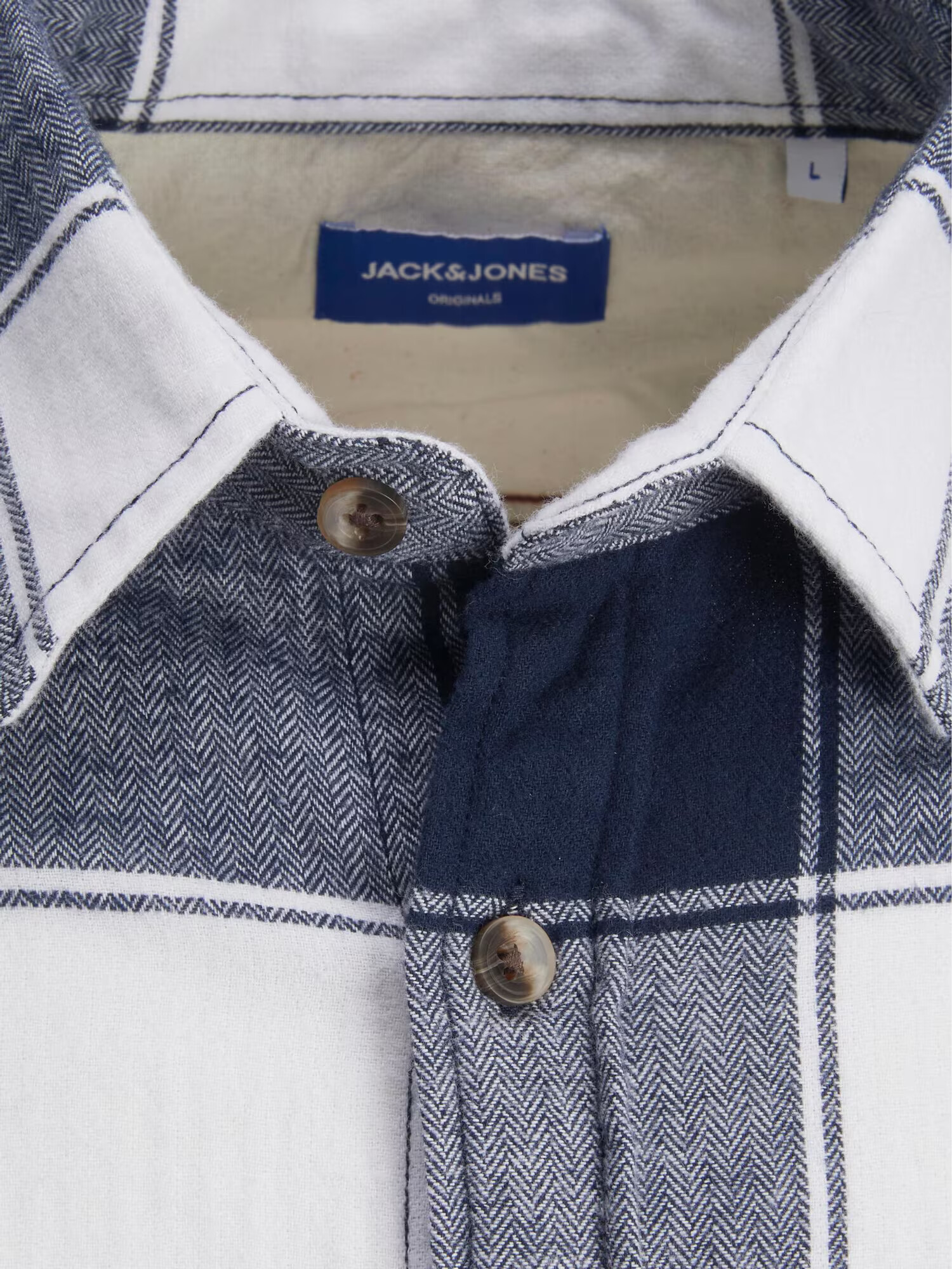 JACK & JONES Srajca 'OWEN' mornarska / bela - Pepit.si