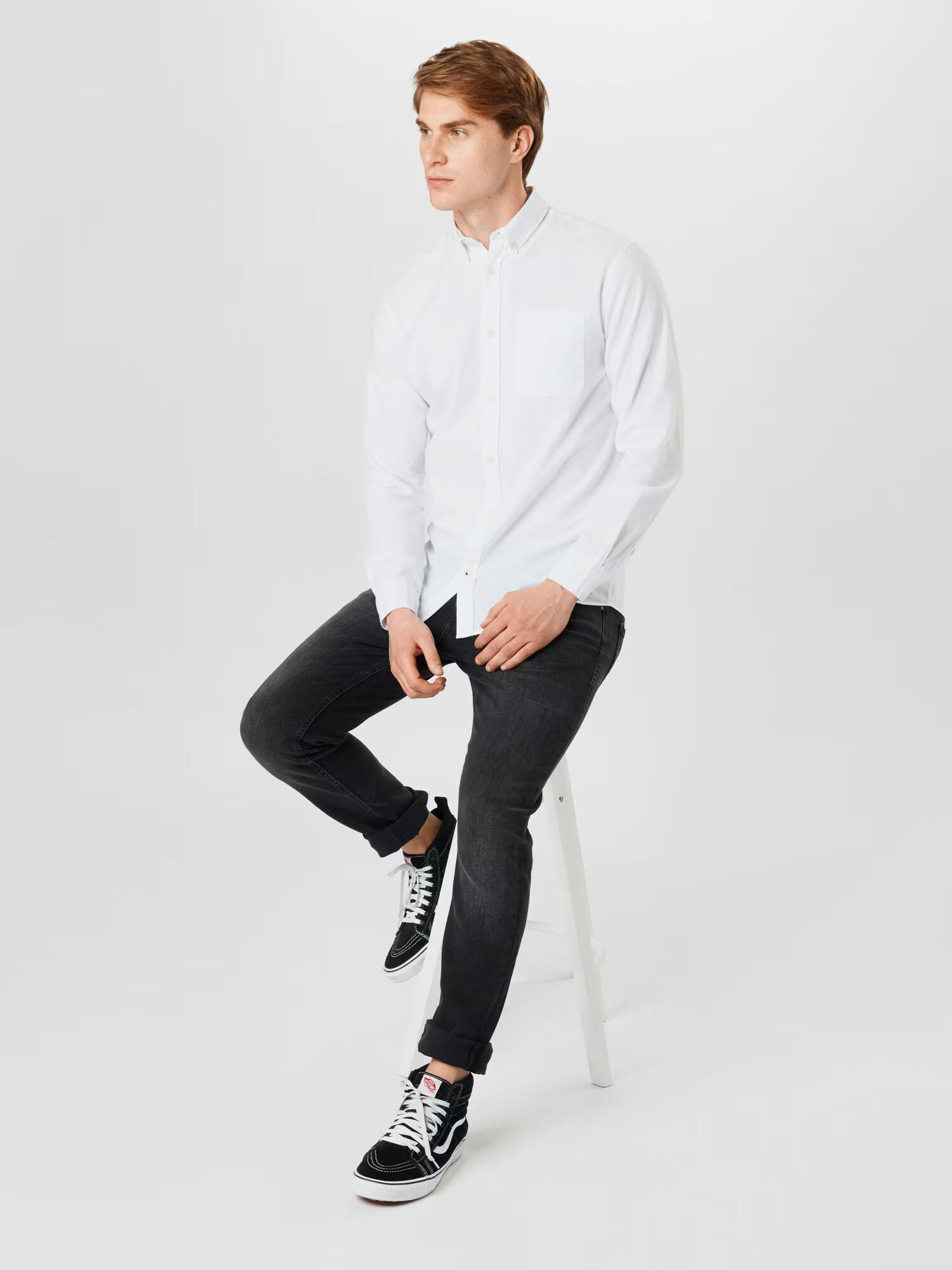 JACK & JONES Srajca 'Oxford' bela - Pepit.si