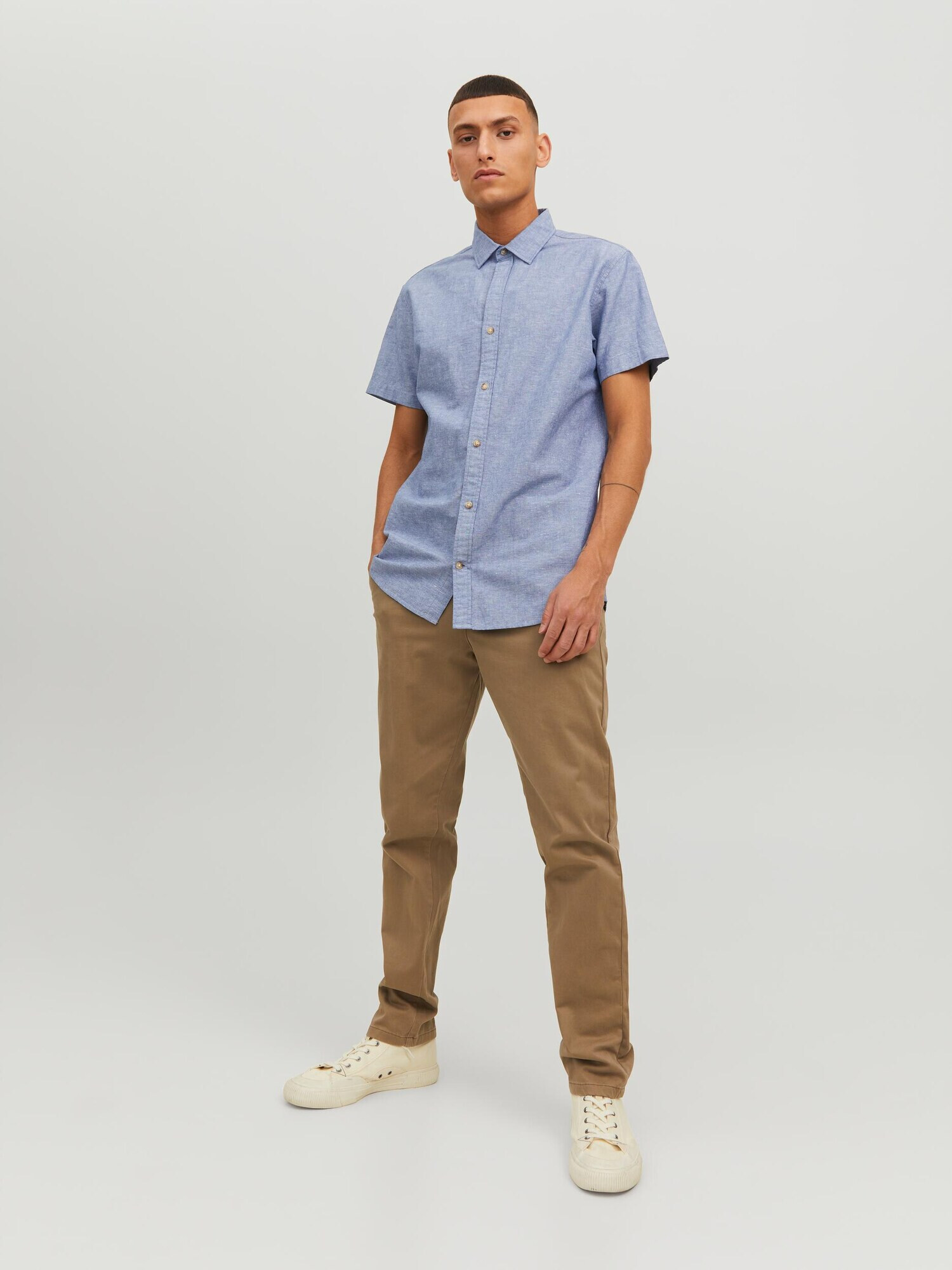 JACK & JONES Srajca progasto modra - Pepit.si