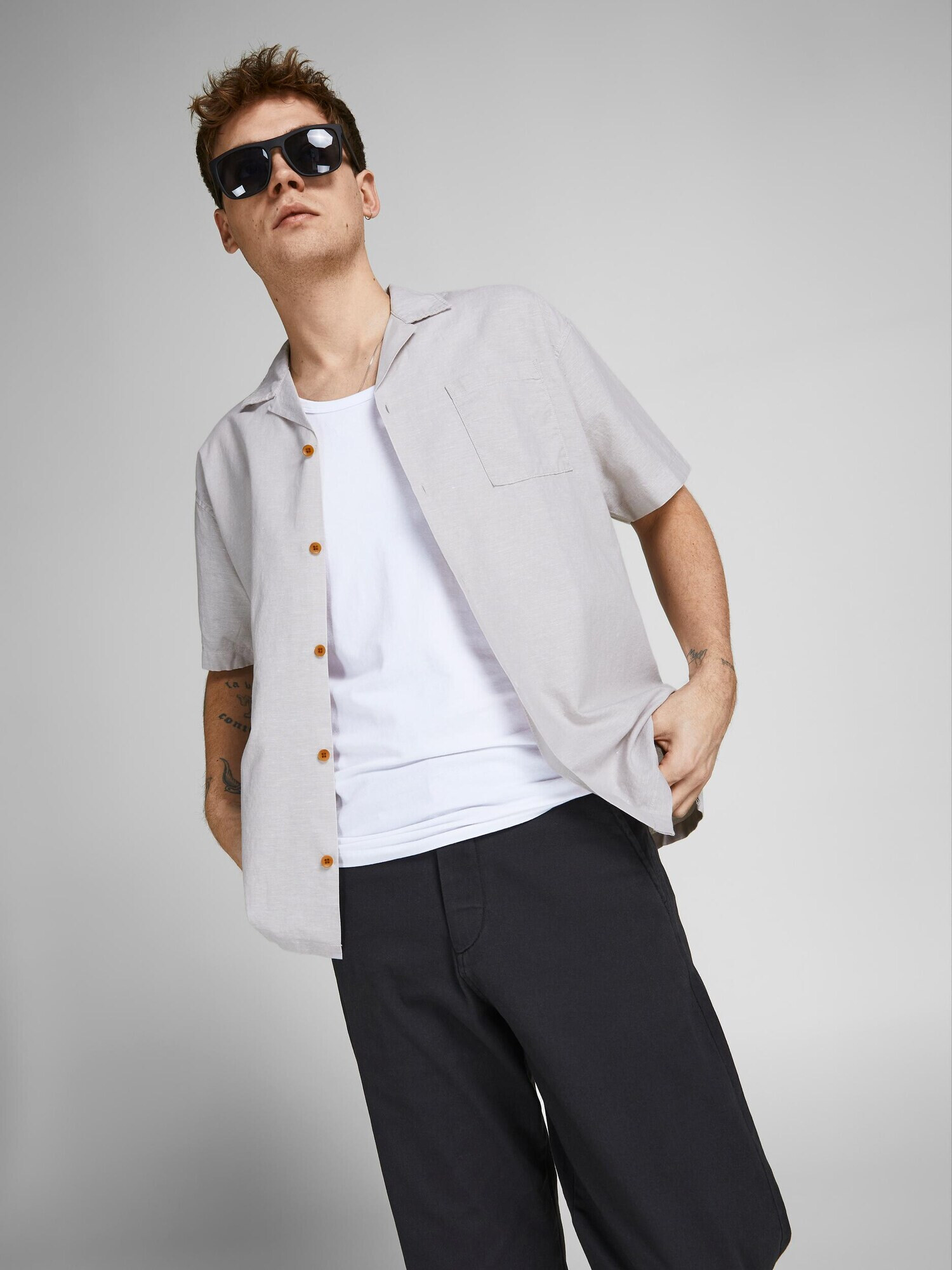 JACK & JONES Srajca 'Summer' siva - Pepit.si