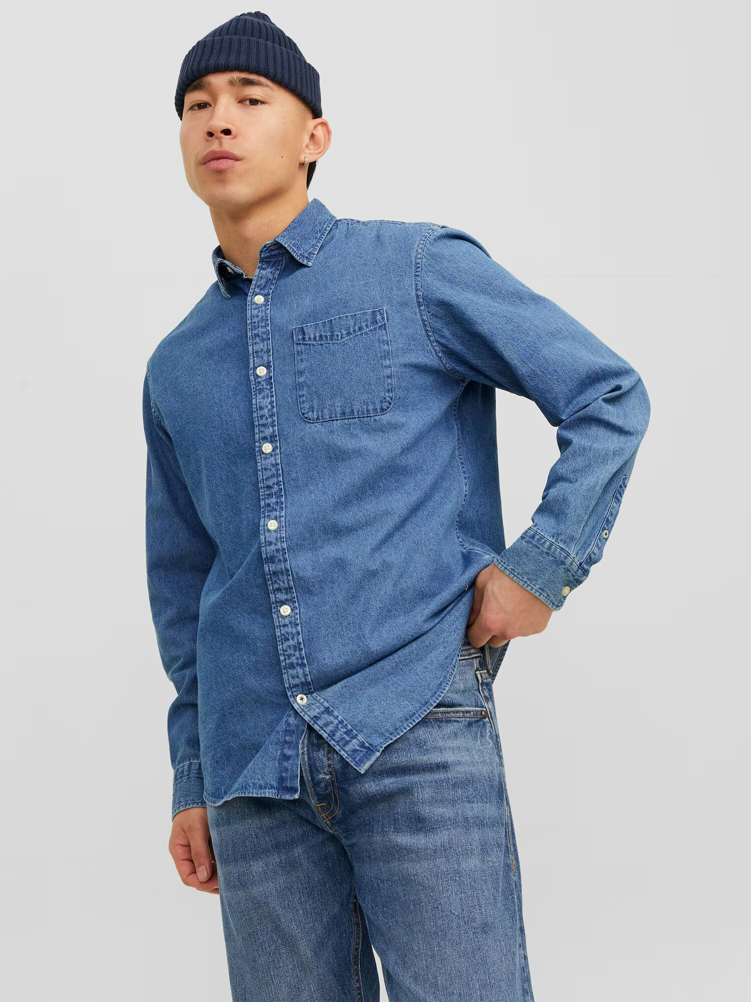 JACK & JONES Srajca 'TEXAS' moder denim - Pepit.si