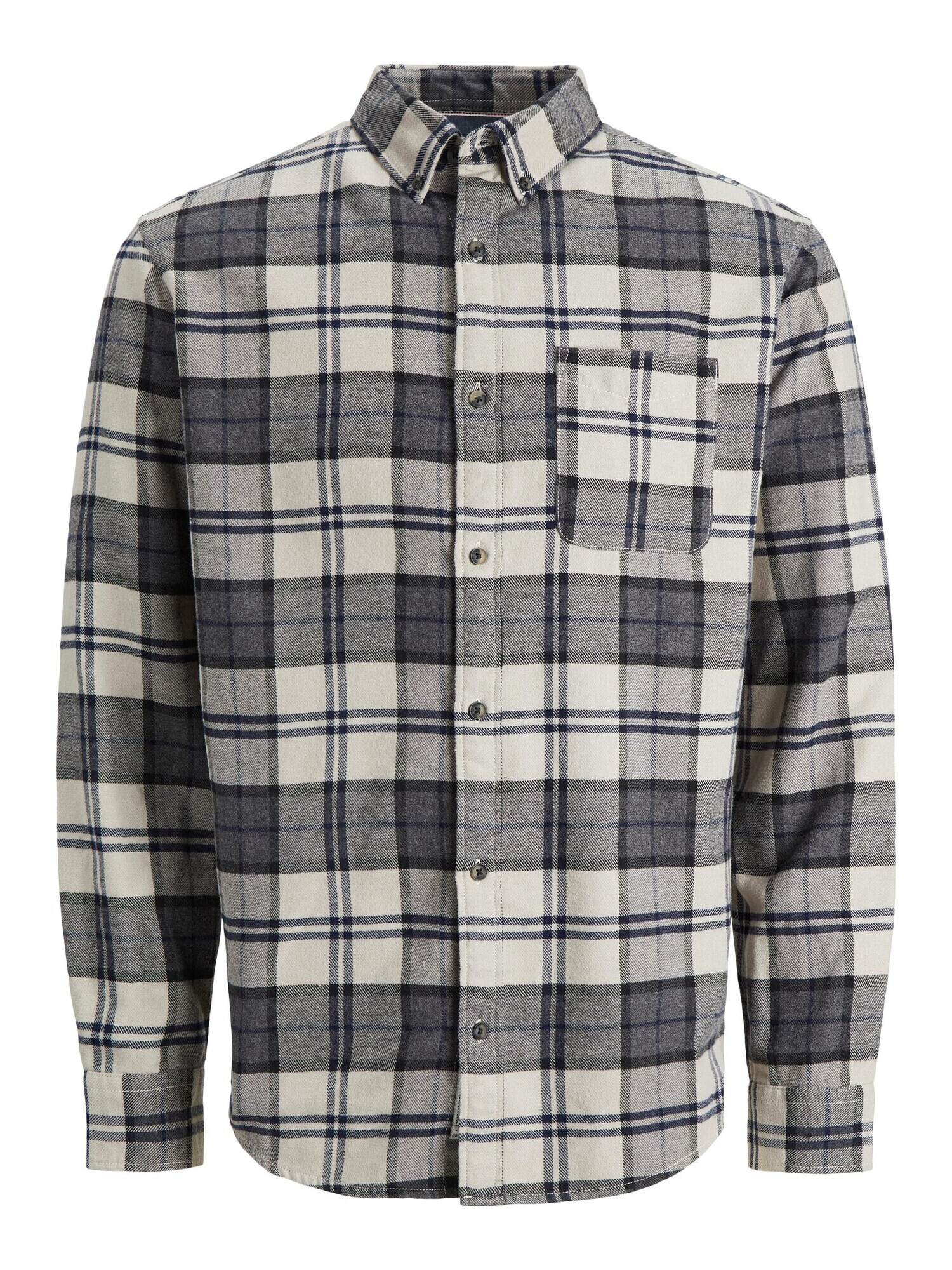 JACK & JONES Srajca 'Walter' kremna / mornarska / temno siva - Pepit.si