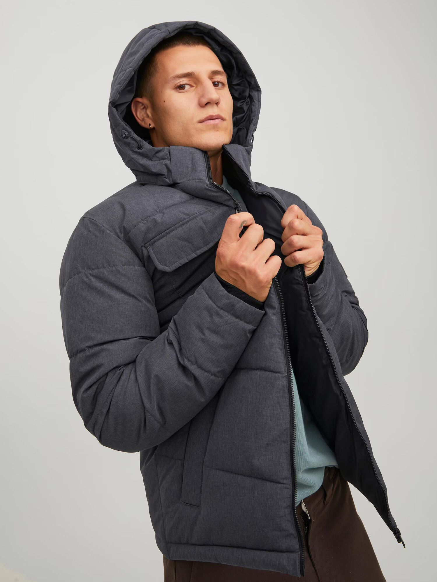 JACK & JONES Zimska jakna 'Brady' temno siva - Pepit.si