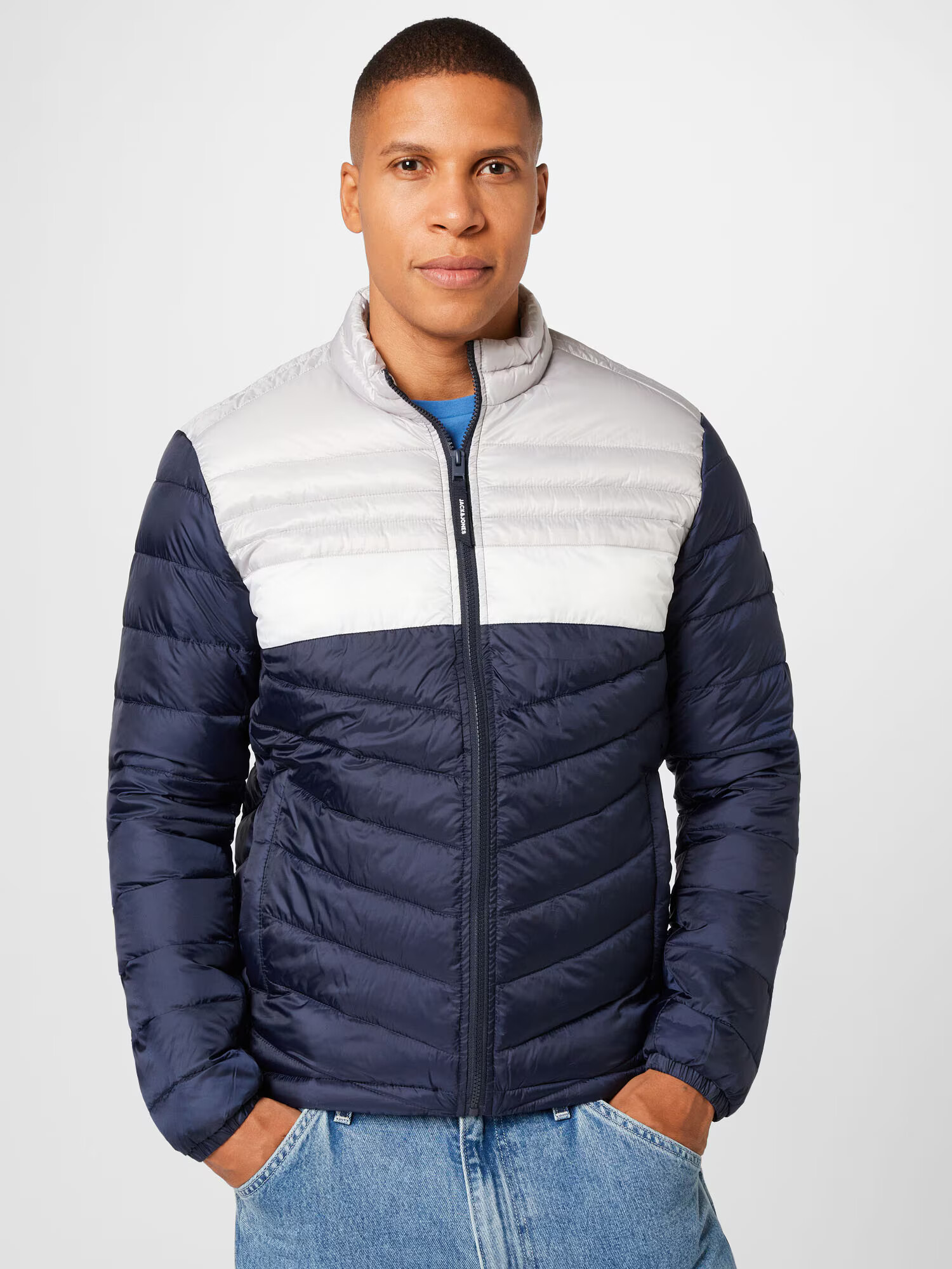 JACK & JONES Zimska jakna 'HERO' mornarska / bela - Pepit.si