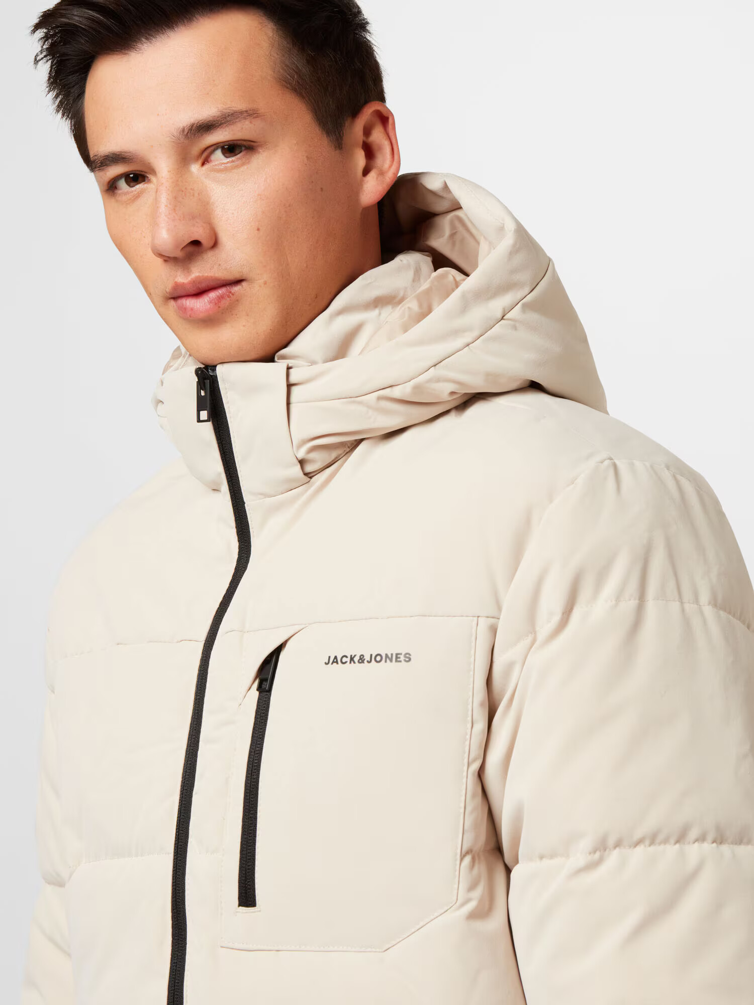 JACK & JONES Zimska jakna 'Otto' bež / črna - Pepit.si