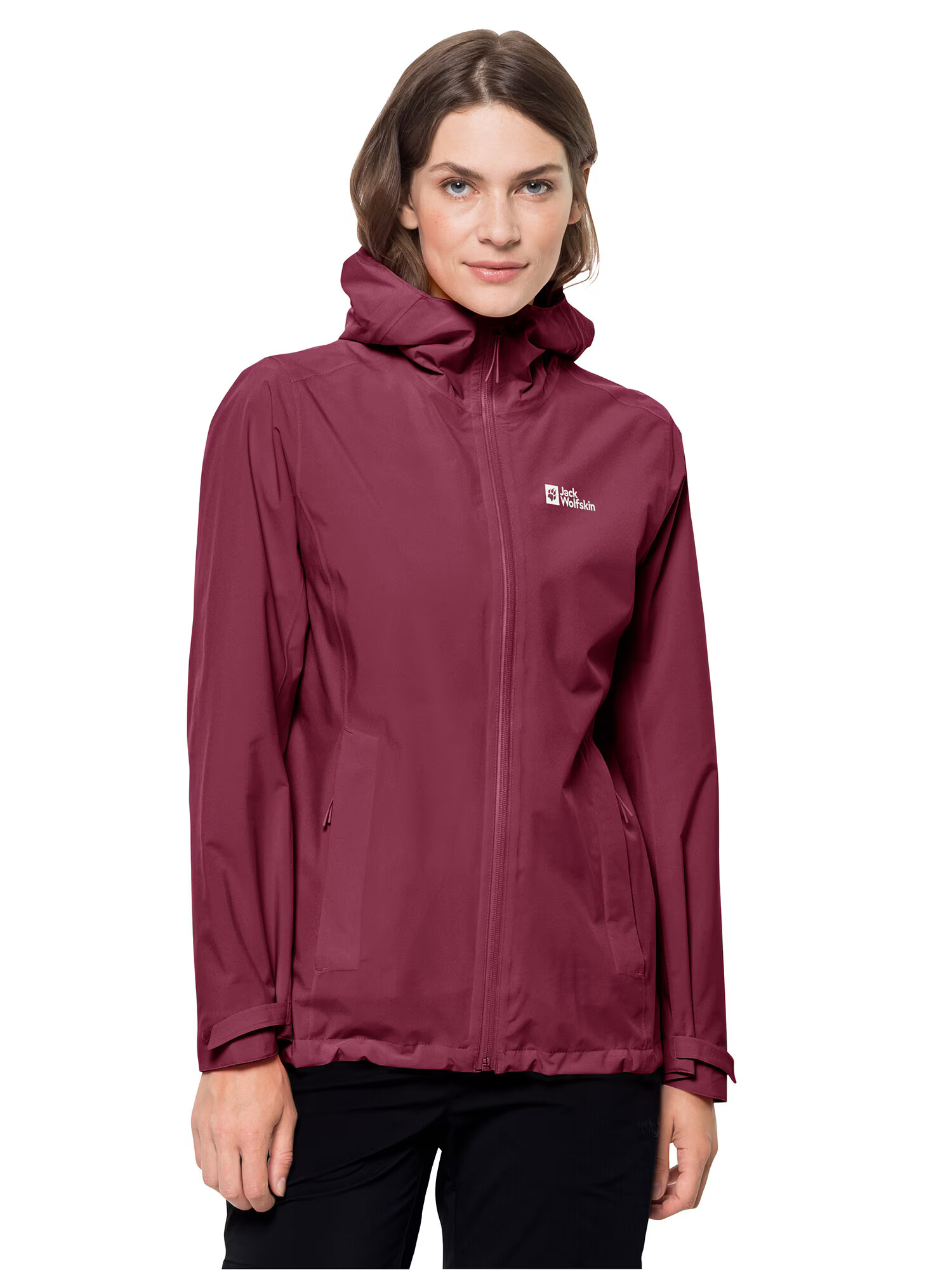 JACK WOLFSKIN Funkcionalna jakna burgund / bela - Pepit.si