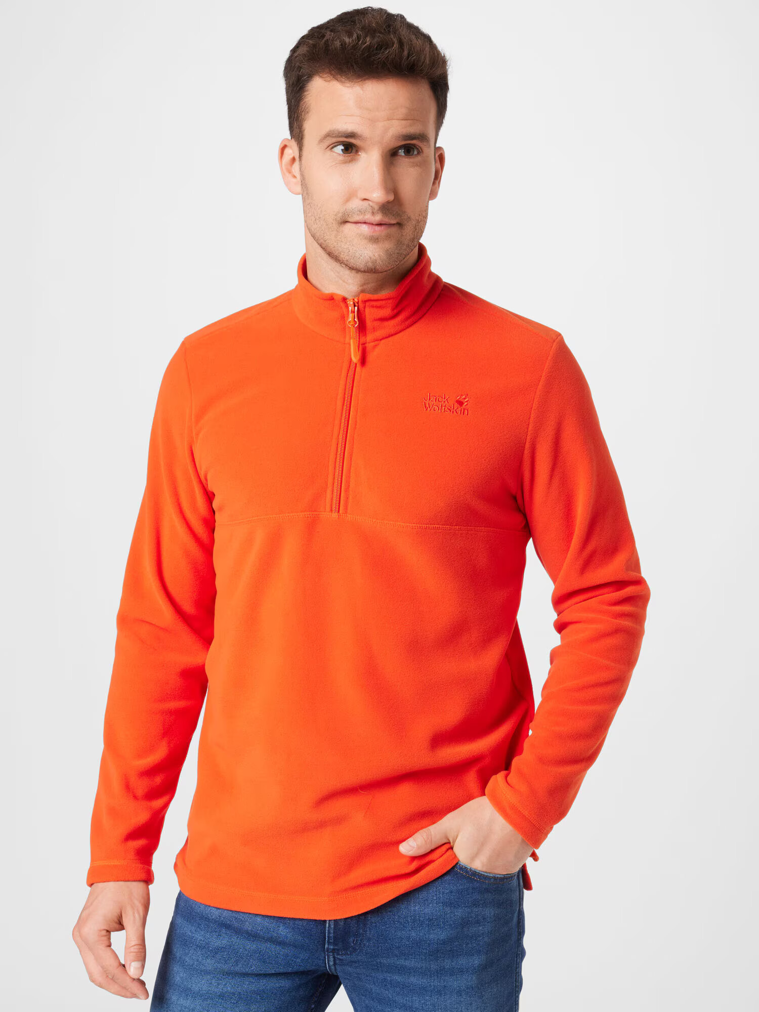 JACK WOLFSKIN Športen pulover 'Gecko' oranžno rdeča - Pepit.si