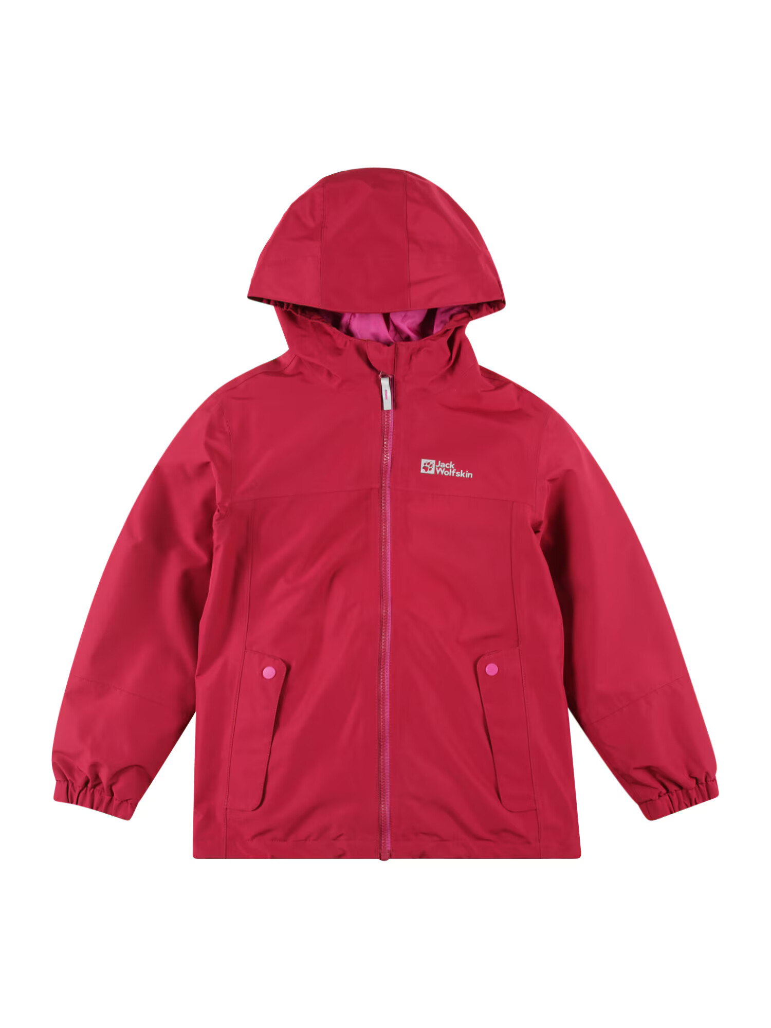 JACK WOLFSKIN Zunanja jakna 'ICELAND' srebrno-siva / bordo - Pepit.si