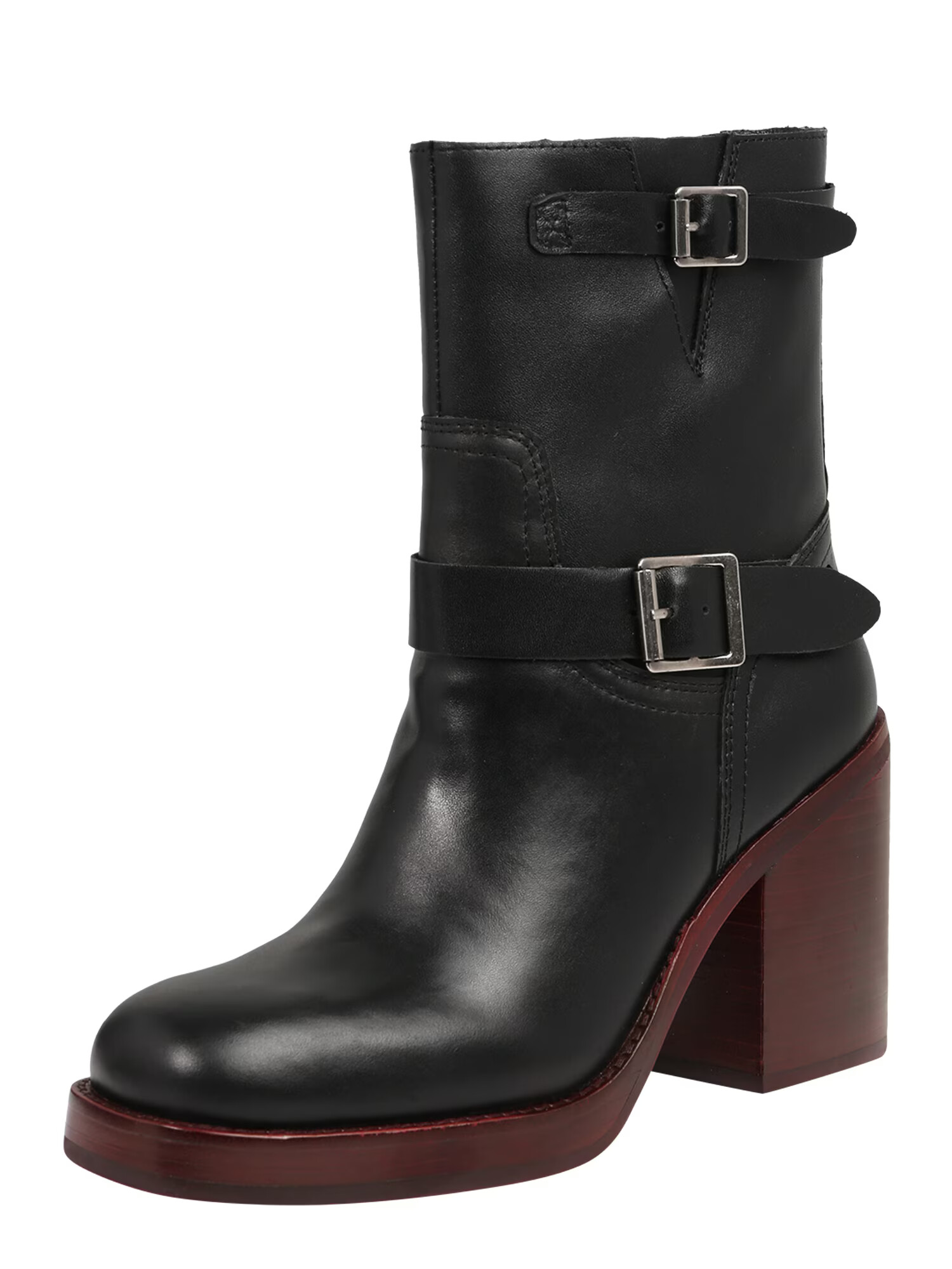 Jeffrey Campbell Stiefel srebrna / črna / rjava - Pepit.si