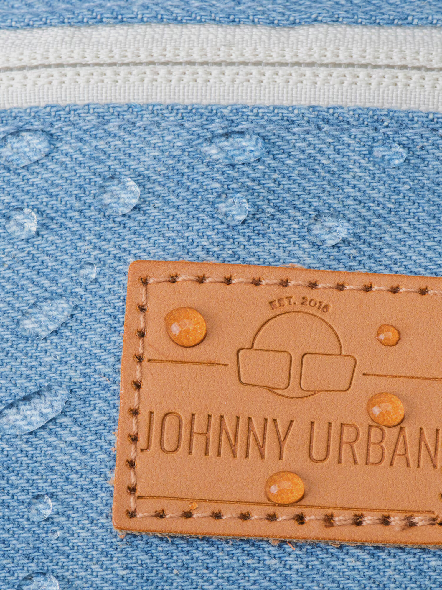 Johnny Urban Torbica za okrog pasu 'Toni' moder denim / karamel / bela - Pepit.si