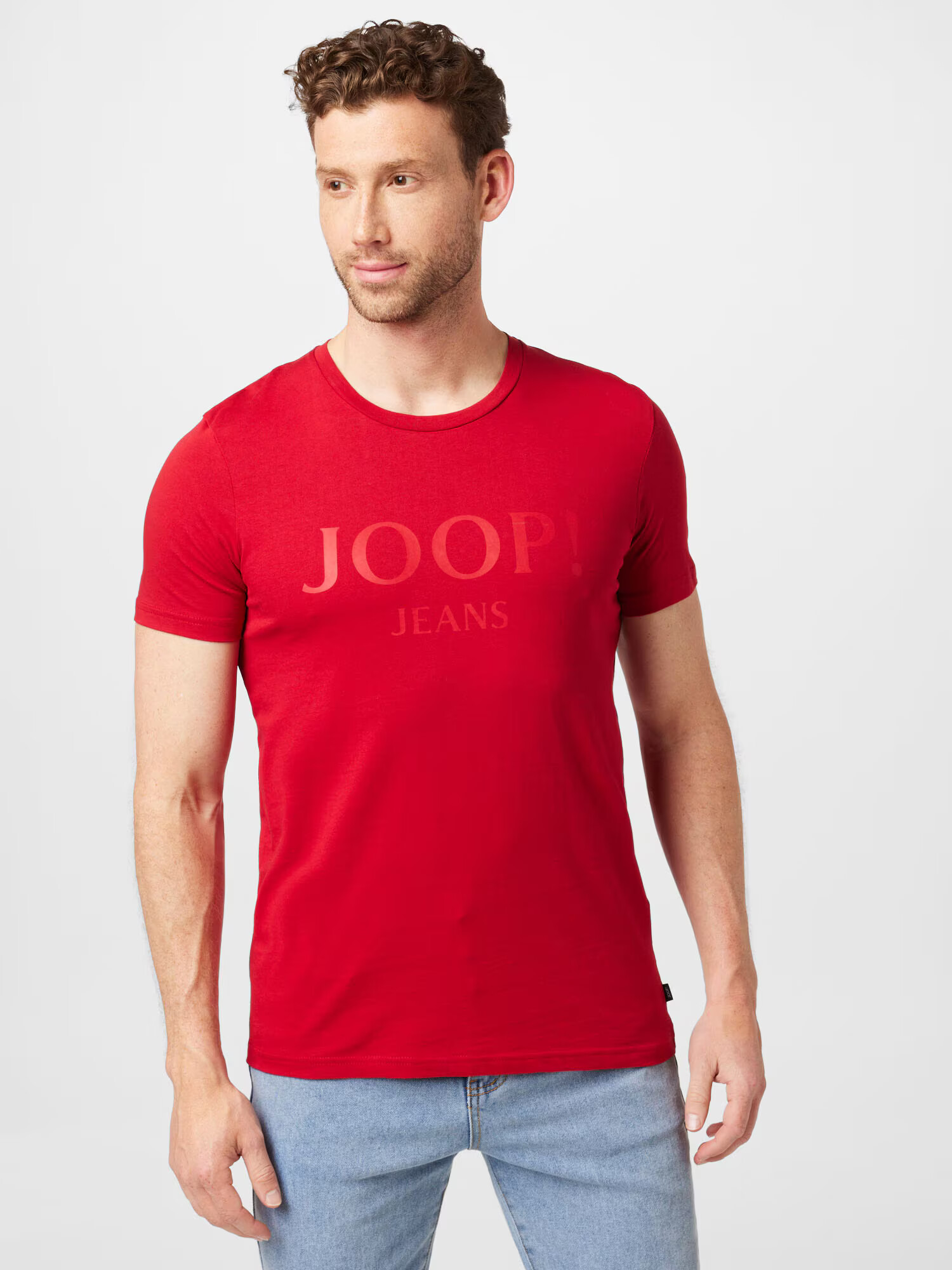 JOOP! Jeans Majica 'Alex' rdeča / pastelno rdeča - Pepit.si