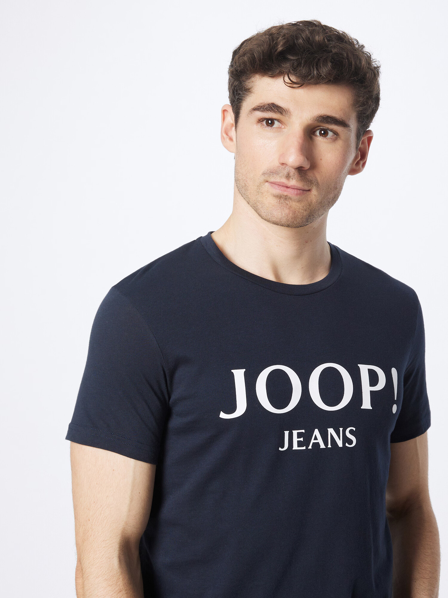 JOOP! Jeans Majica 'Alex' temno modra / bela - Pepit.si