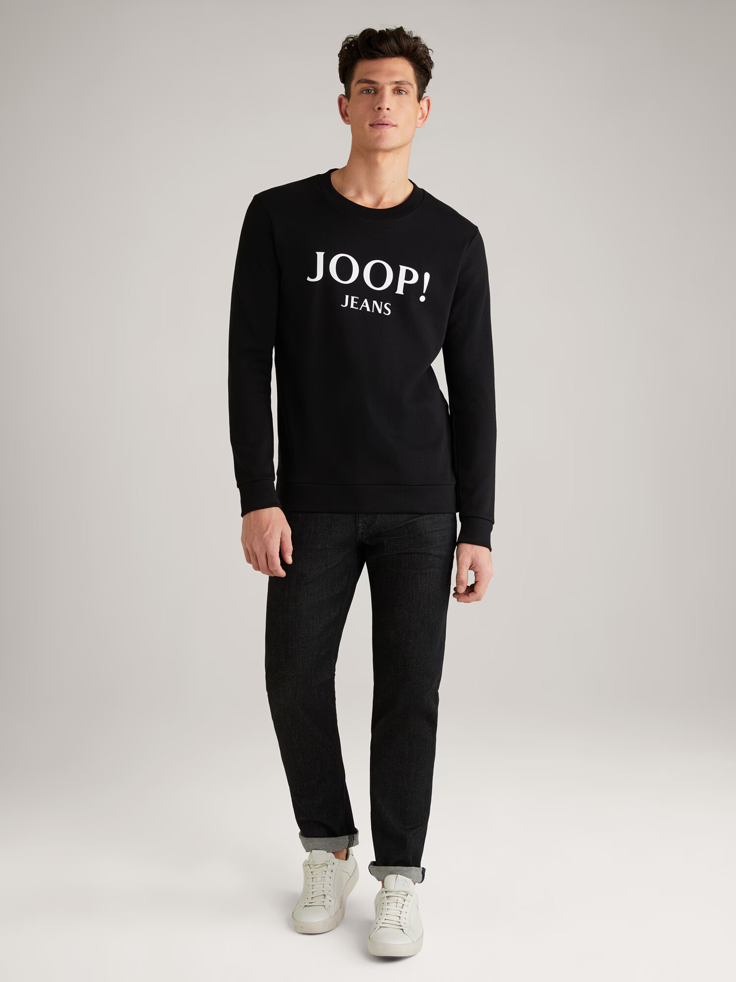 JOOP! Jeans Majica ' Alfred ' črna / bela - Pepit.si