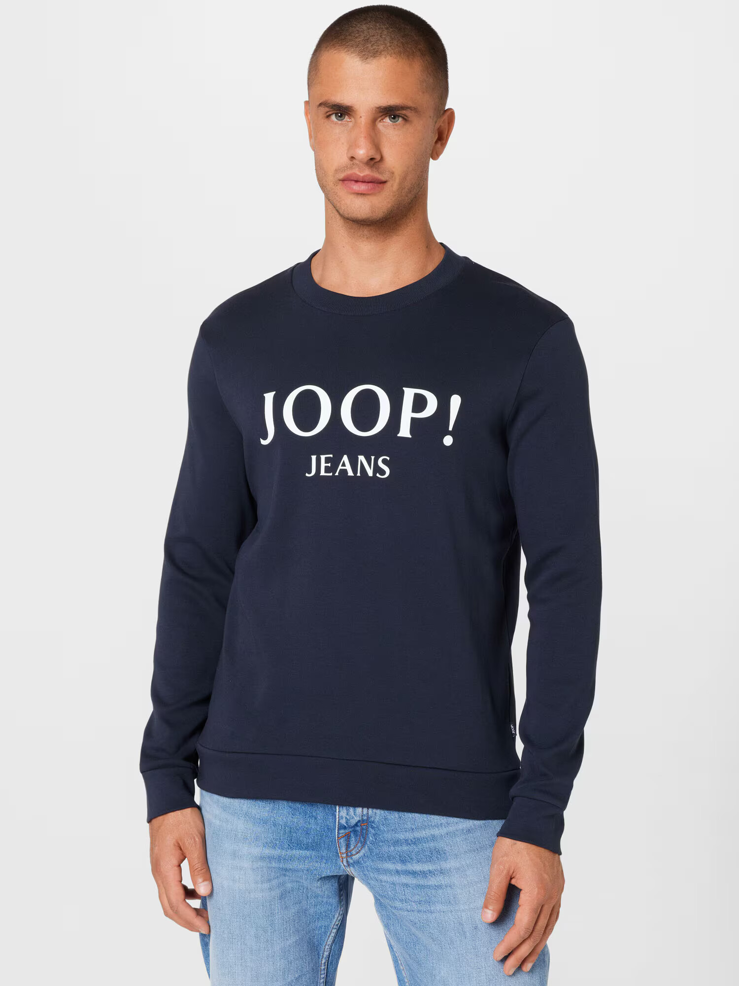 JOOP! Jeans Majica 'Alfred' temno modra / bela - Pepit.si