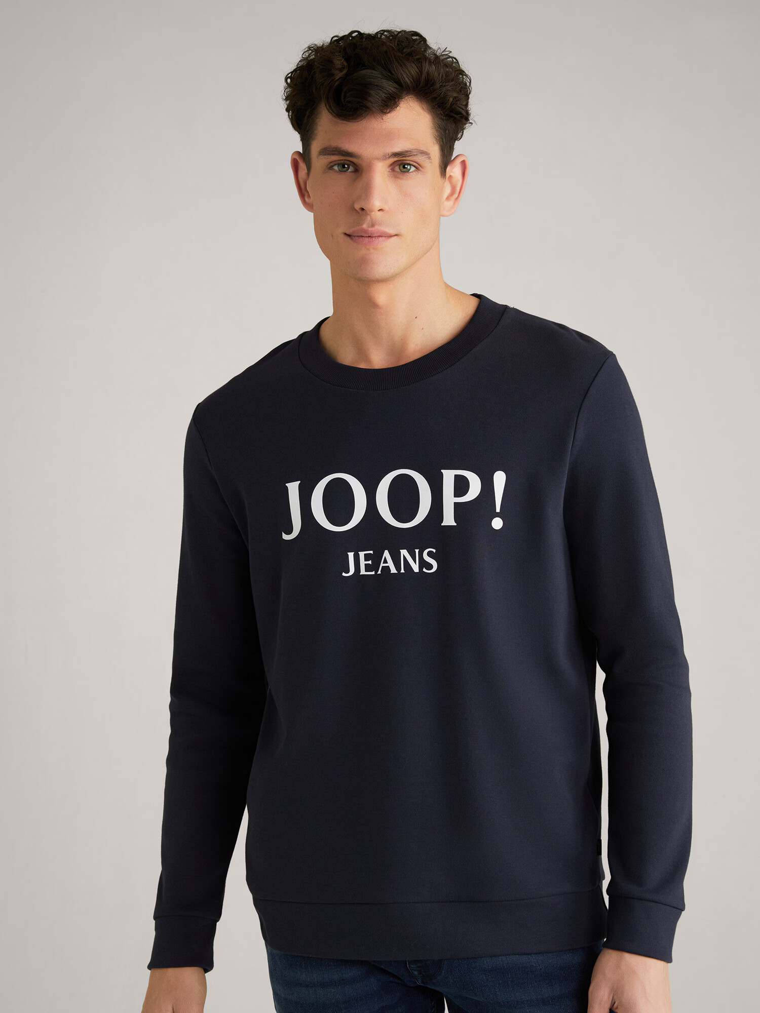 JOOP! Jeans Majica 'Alfred' temno modra / bela - Pepit.si