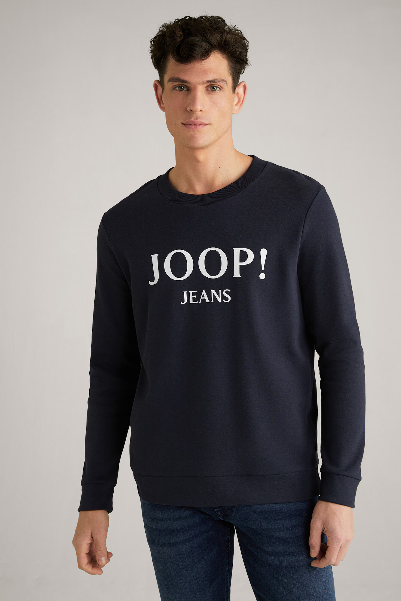 JOOP! Jeans Majica 'Alfred' temno modra / bela - Pepit.si