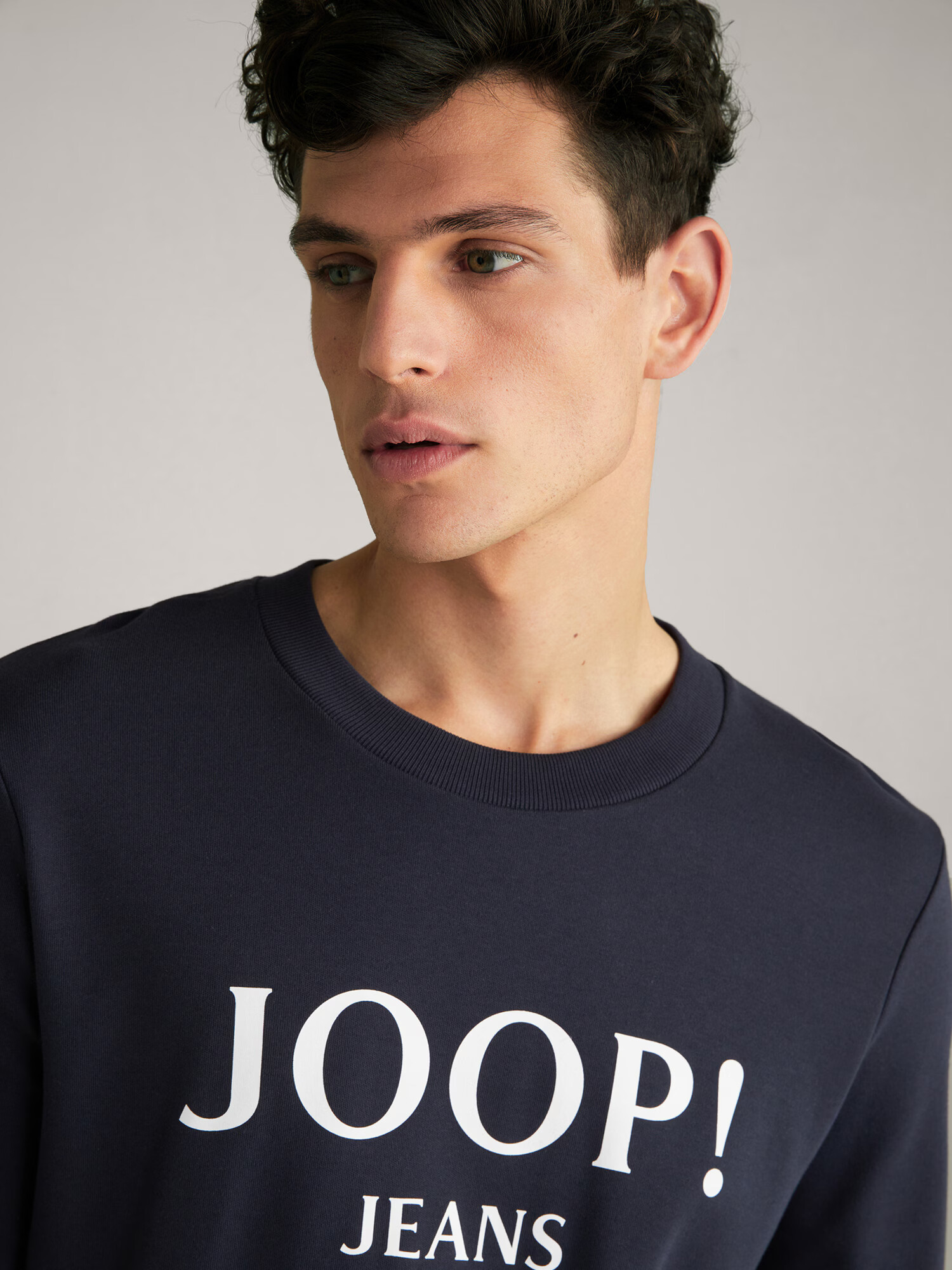 JOOP! Jeans Majica 'Alfred' temno modra / bela - Pepit.si