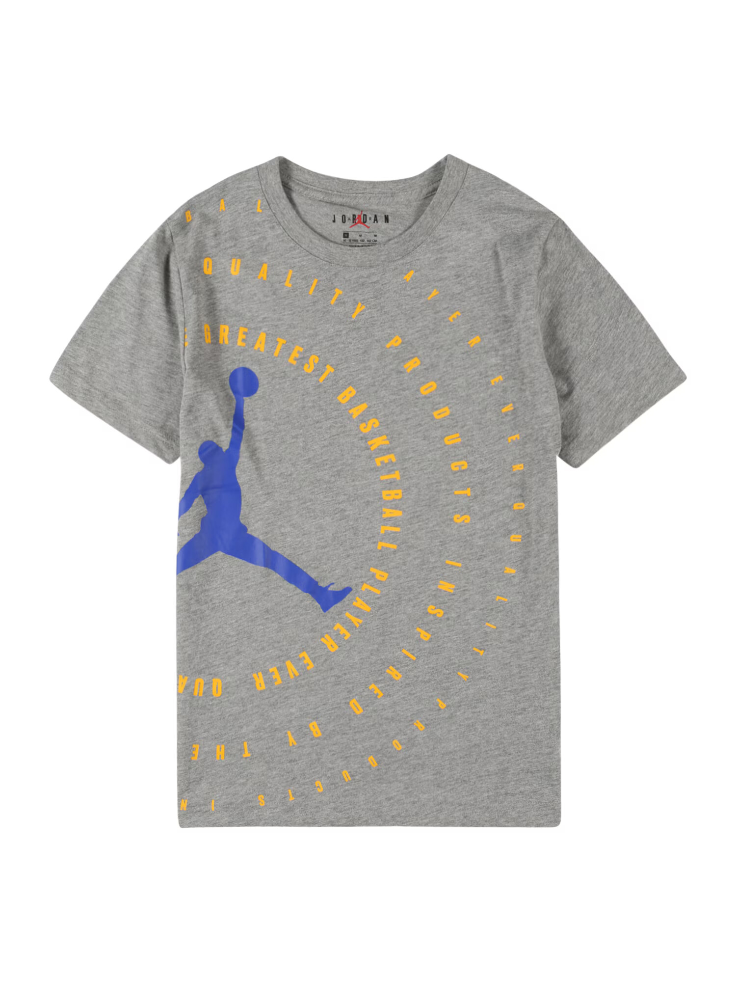 Jordan Majica 'JUMPMAN RINGS' pegasto siva / zlato-rumena / indigo - Pepit.si