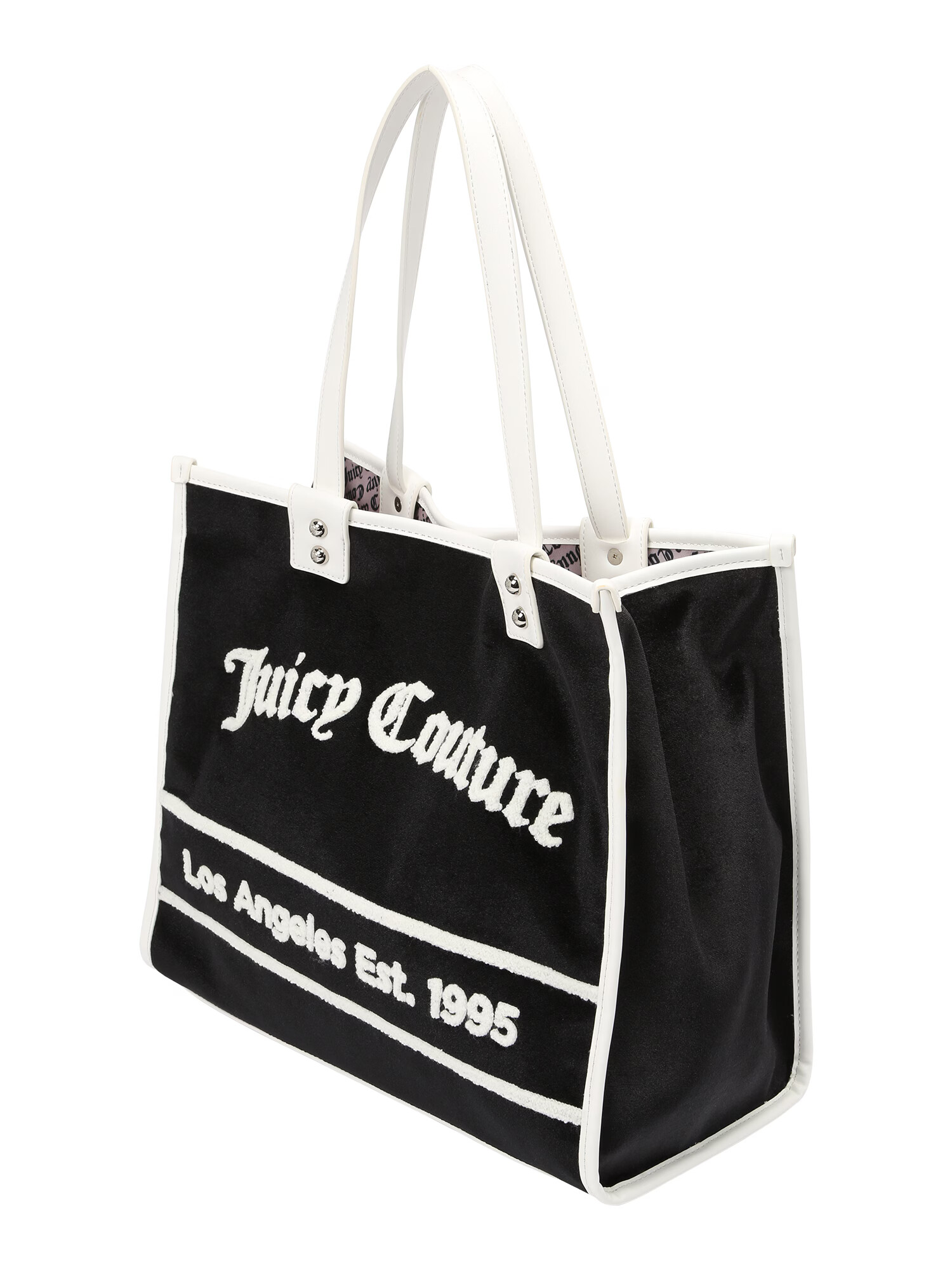 Juicy Couture Nakupovalna torba 'Rosmarie' črna / bela - Pepit.si